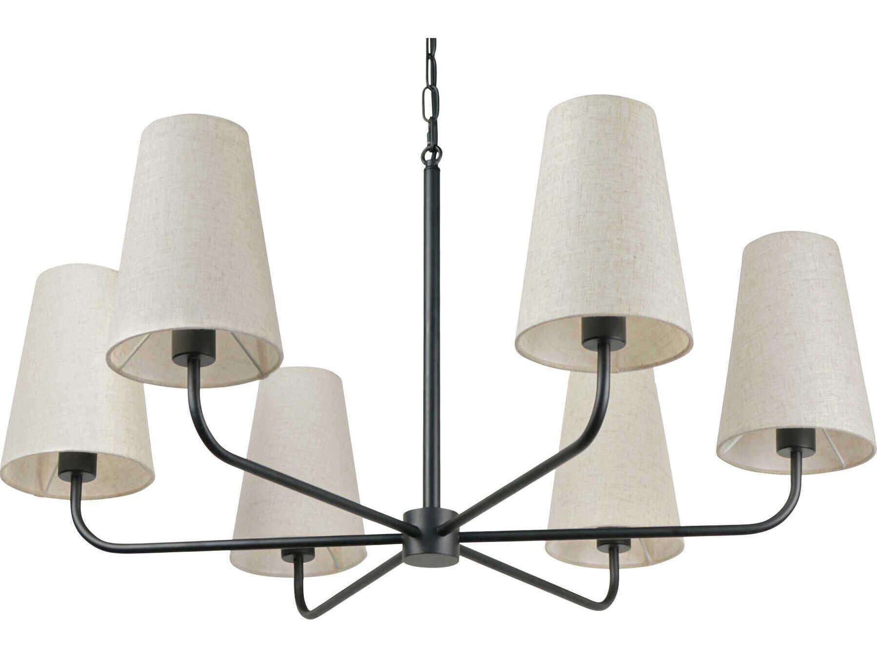 Moe's Home Mathis 6-Llight Black Chandelier