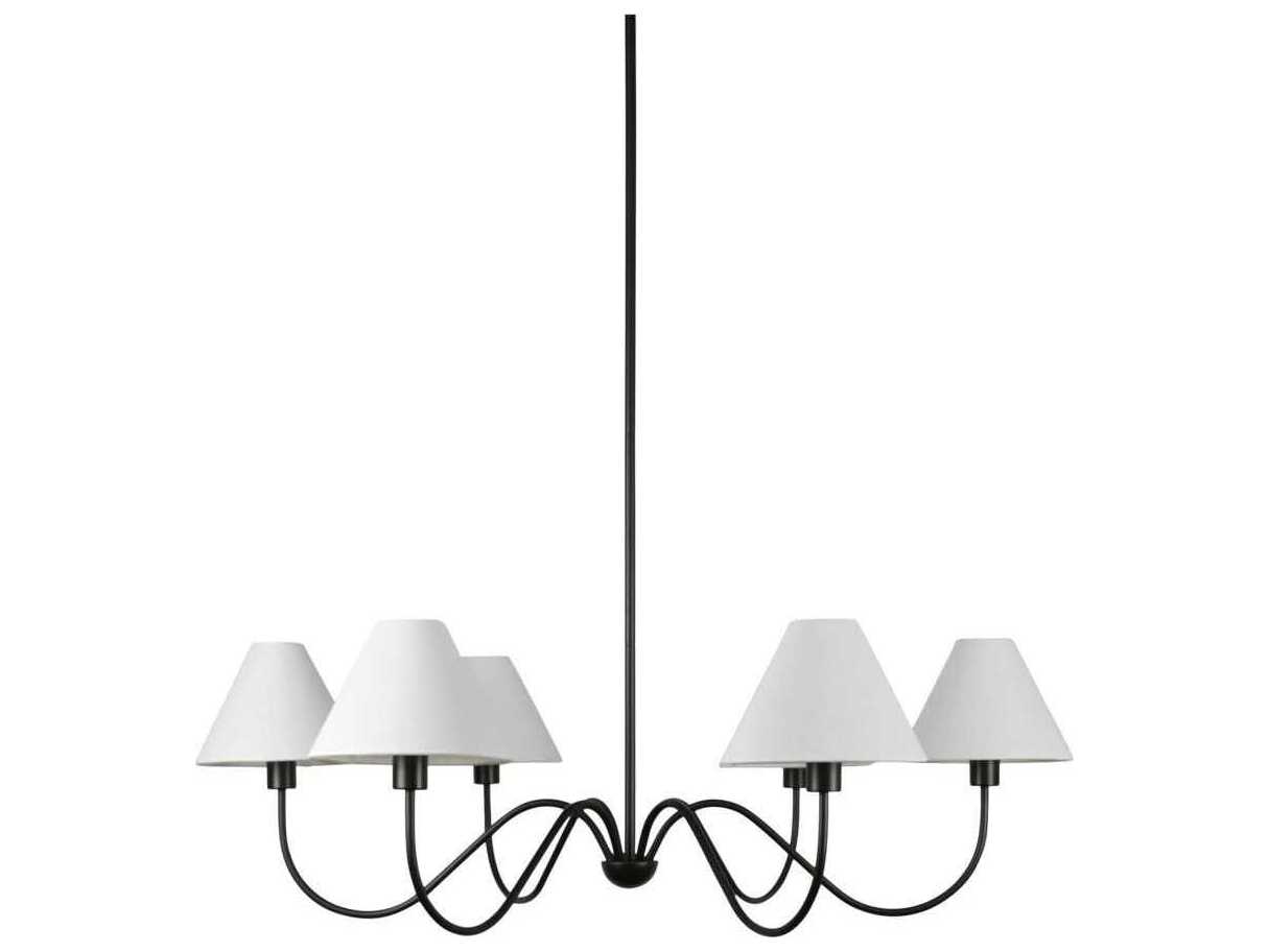 Moe's Home Whitney 6-Llight Black Chandelier