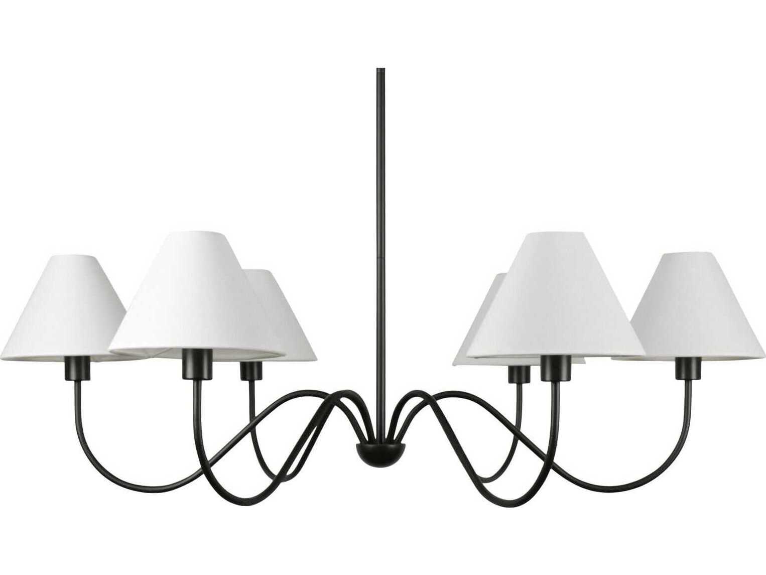 Moe's Home Whitney 6-Llight Black Chandelier