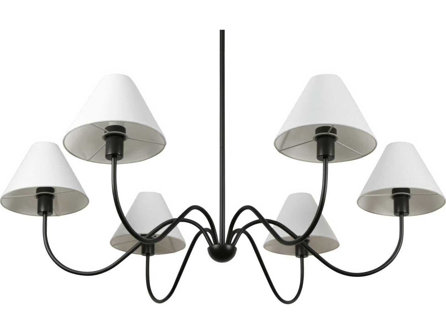 Moe's Home Whitney 6-Llight Black Chandelier