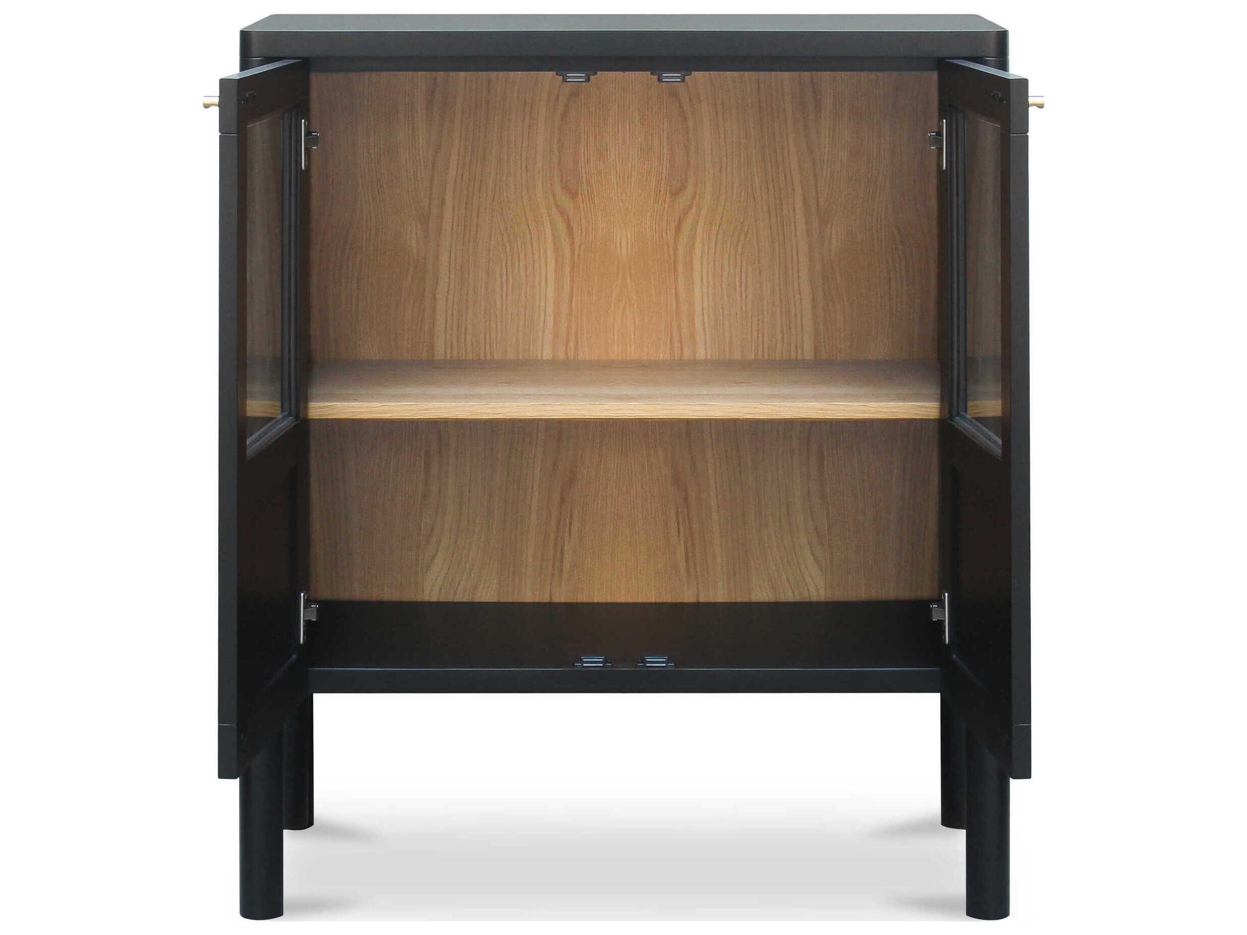 Moe's Home Hannah Black Oak Wood Accent Chest
