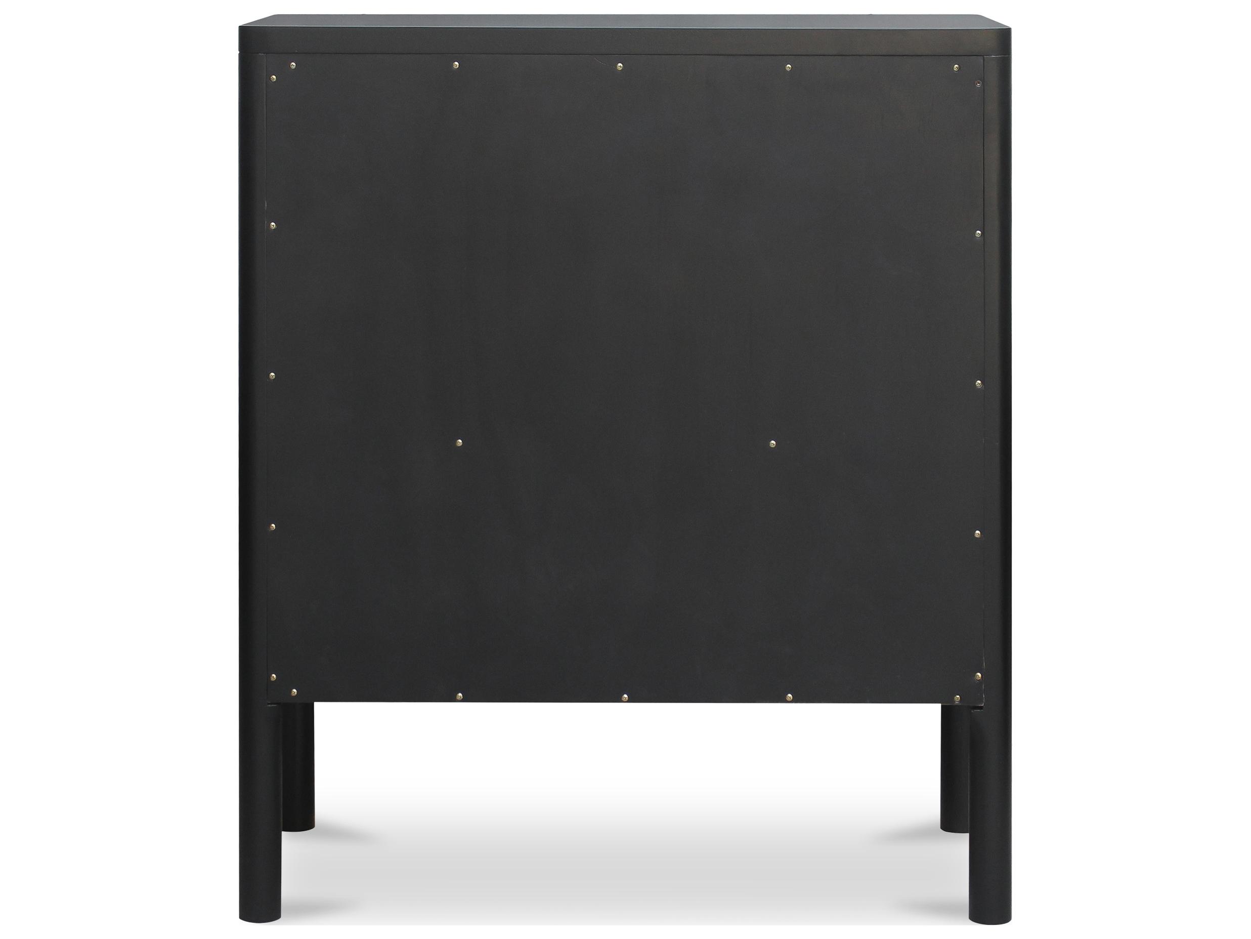 Moe's Home Hannah Black Oak Wood Accent Chest