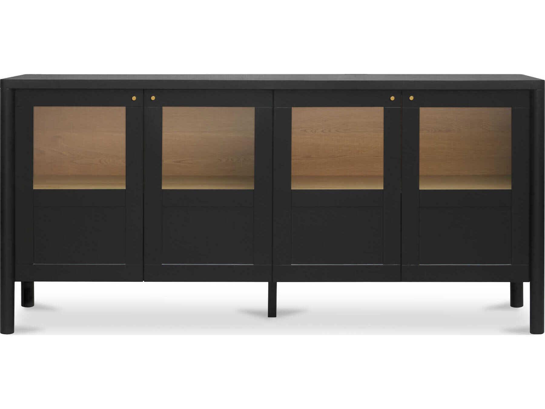 Moe's Home Hannah 72" Oak Wood Black Sideboard