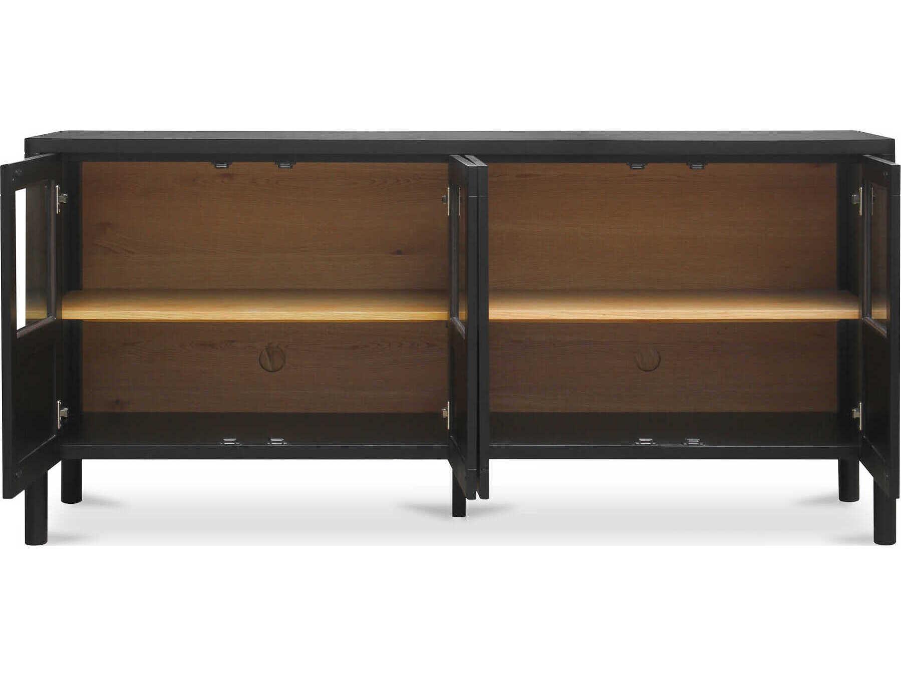 Moe's Home Hannah 72" Oak Wood Black Sideboard