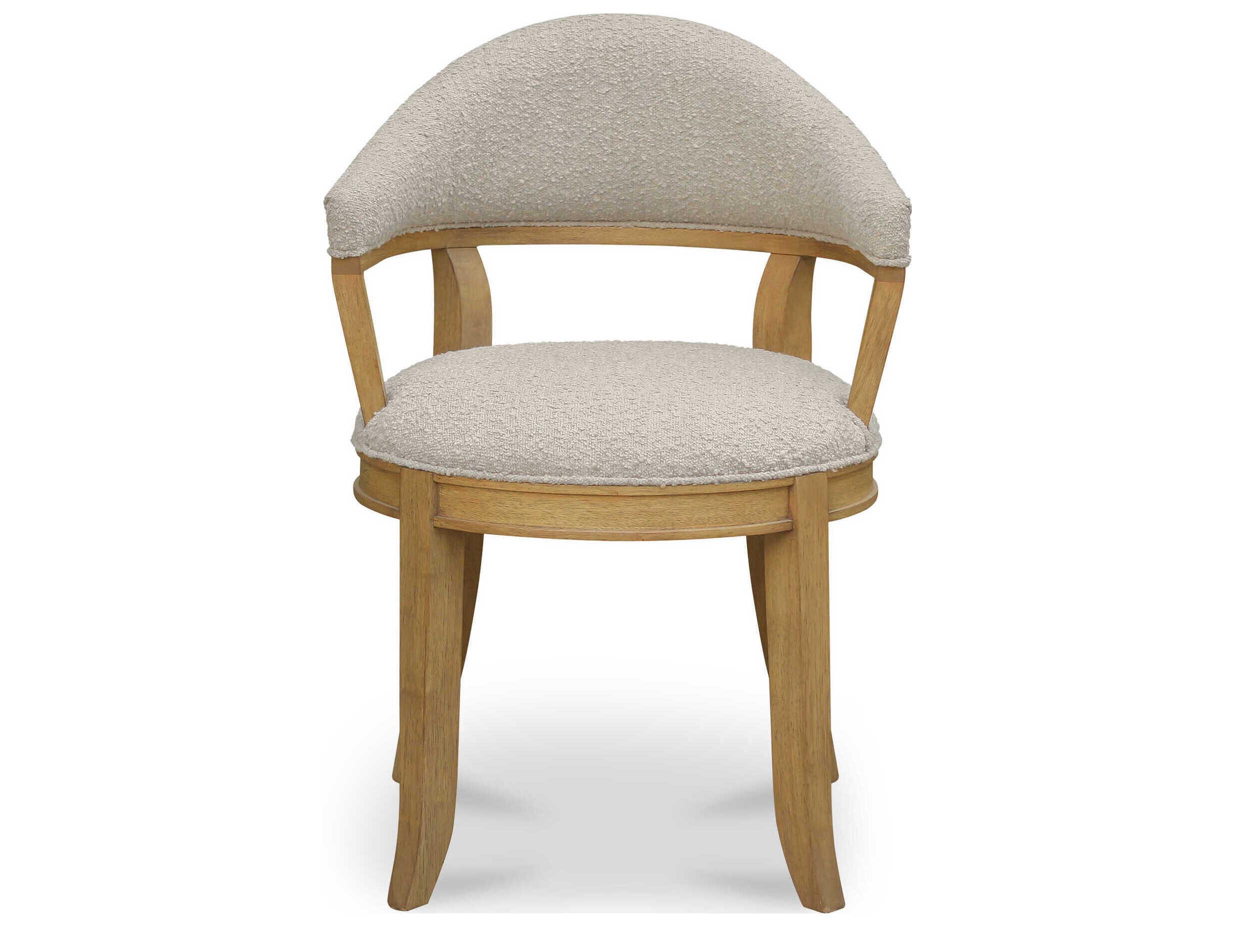 Moe's Home Carlos Plywood Brown Upholstered Arm Dining Chair