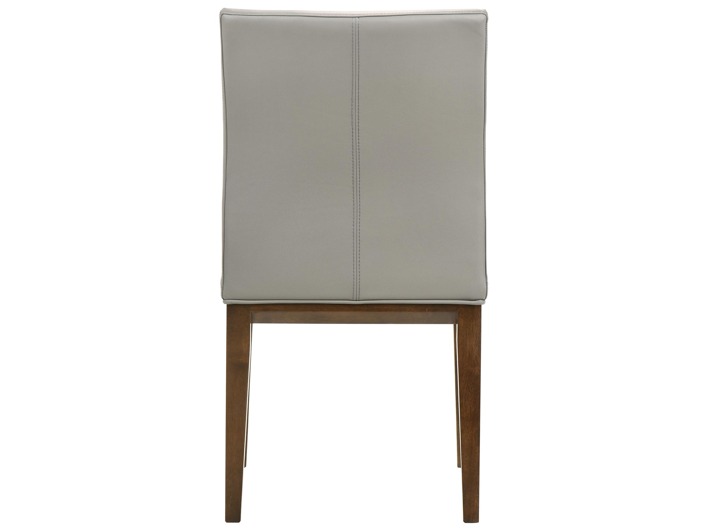 Moe's Home Rubberwood Gray Upholstered Side Dining Chair - Set of Two