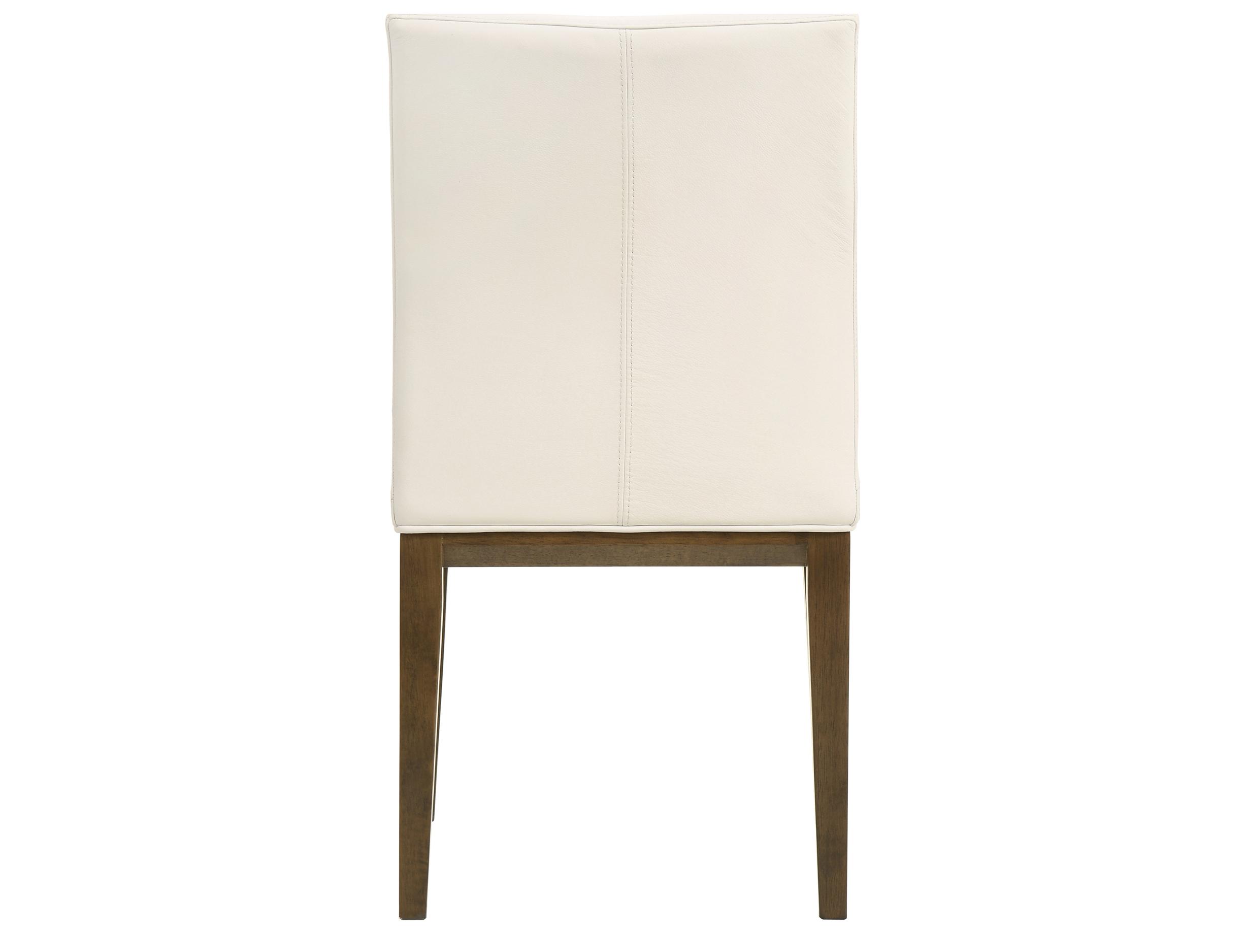 Moe's Home Rubberwood White Upholstered Side Dining Chair - Set of Two