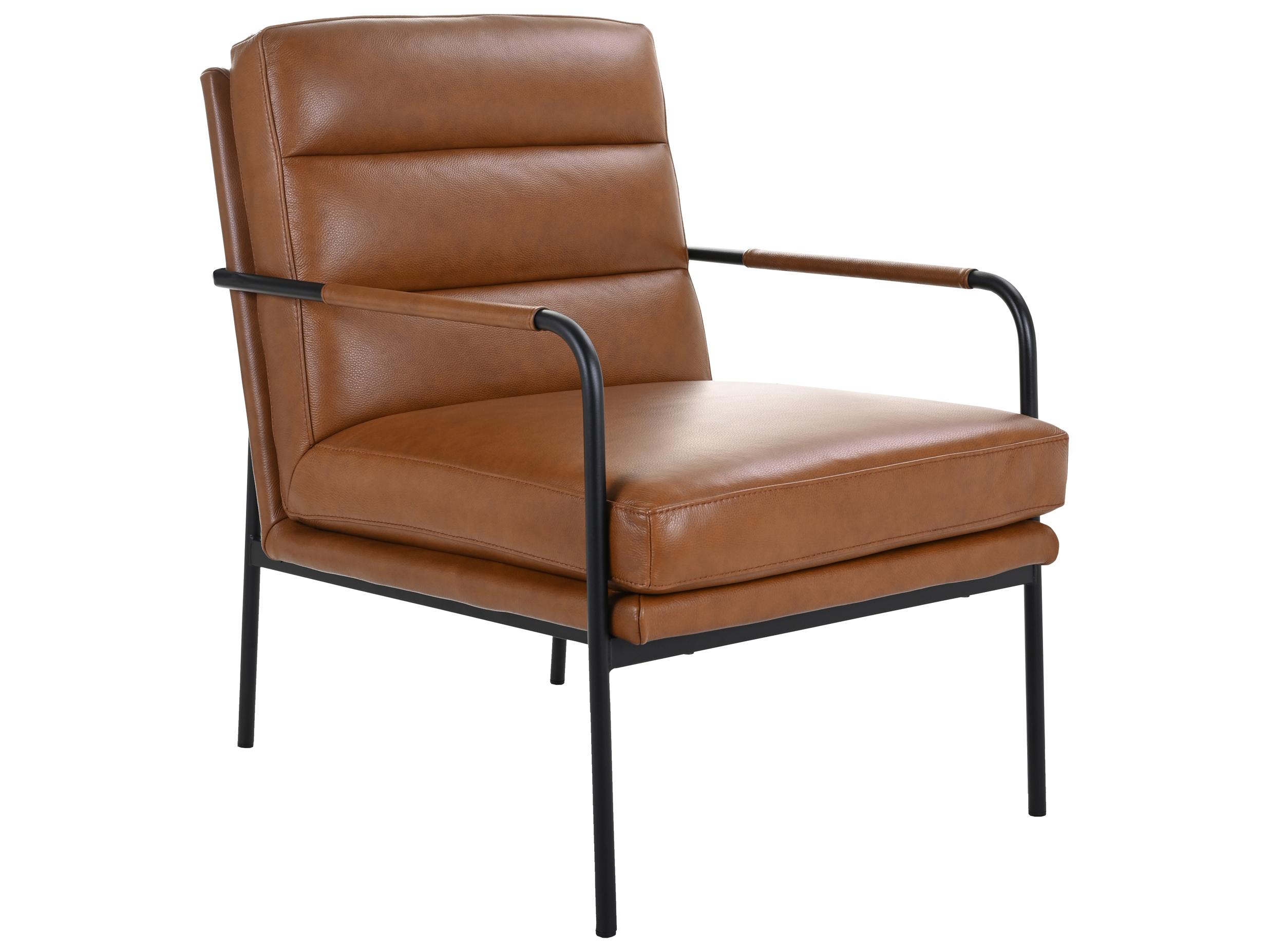 Moe's Home Brown Leather Accent Chair