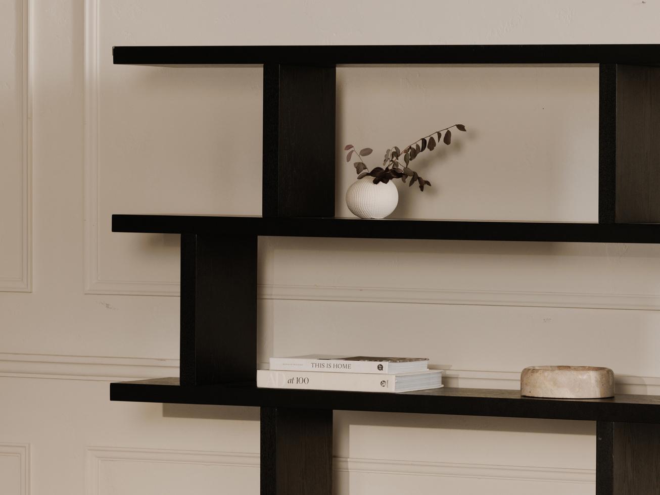 Moe's Home Miri Black Large Bookcase