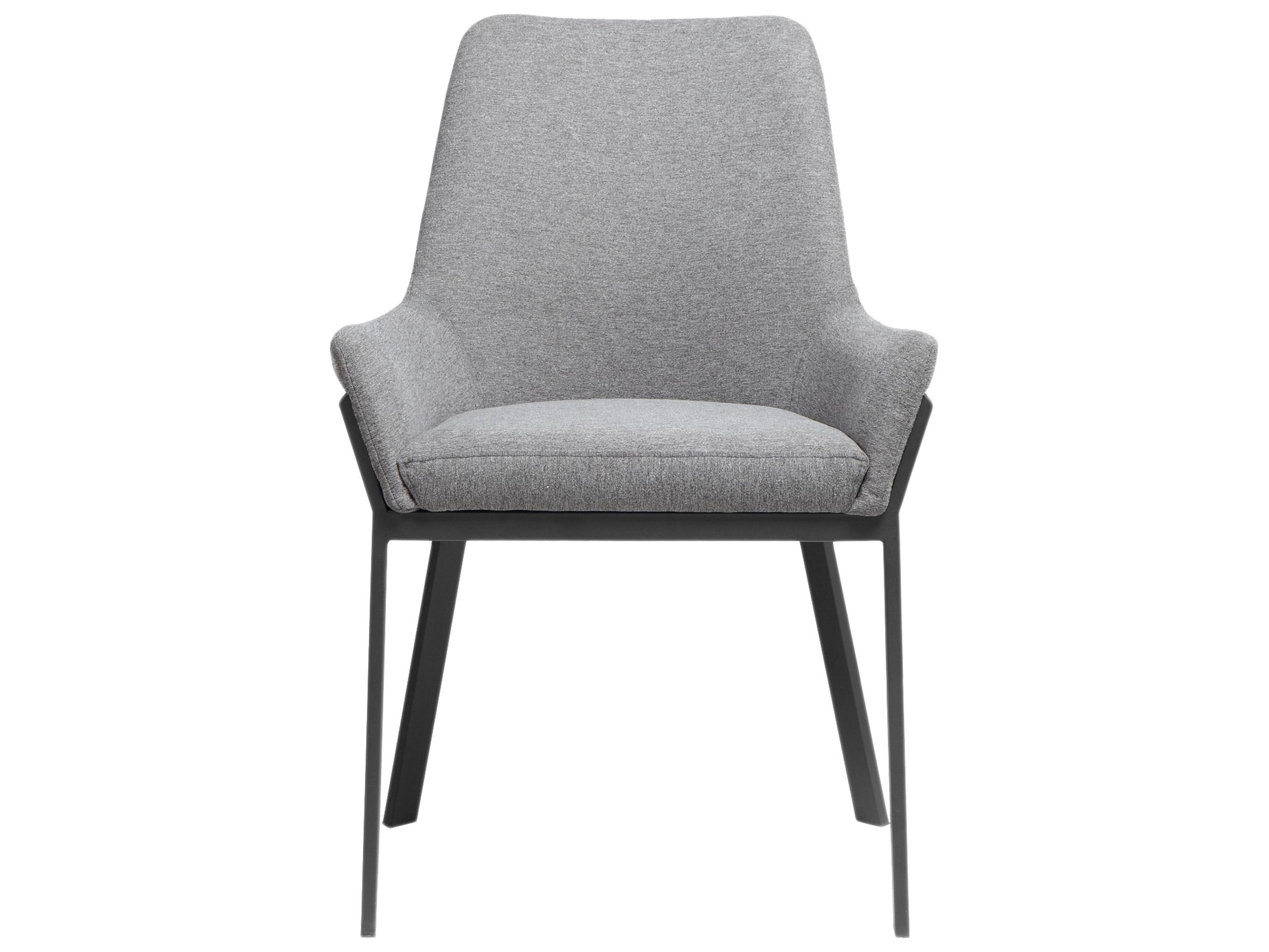Moe's Home Gray Upholstered Arm Dining Chair - Set of Two