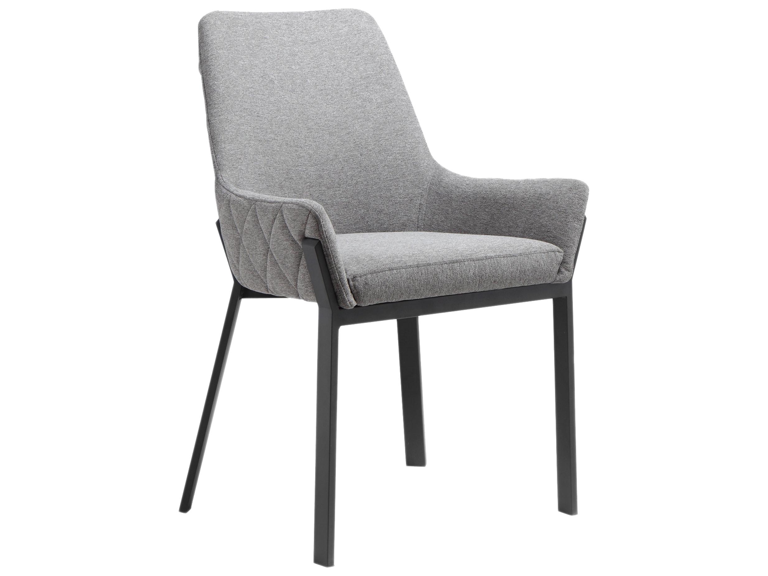 Moe's Home Gray Upholstered Arm Dining Chair - Set of Two