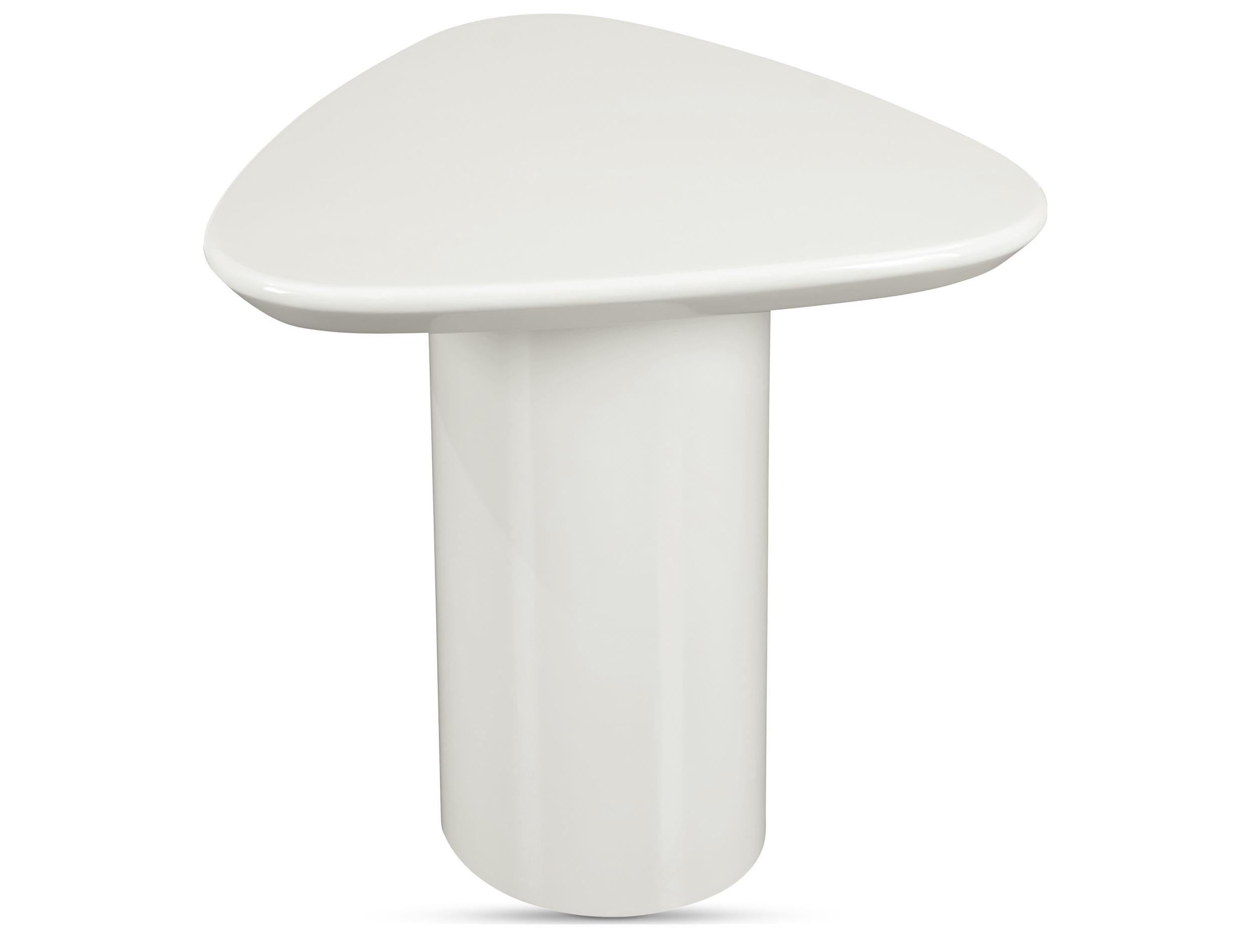 Moe's Home Eden Accent Table Ivory Lacquer
