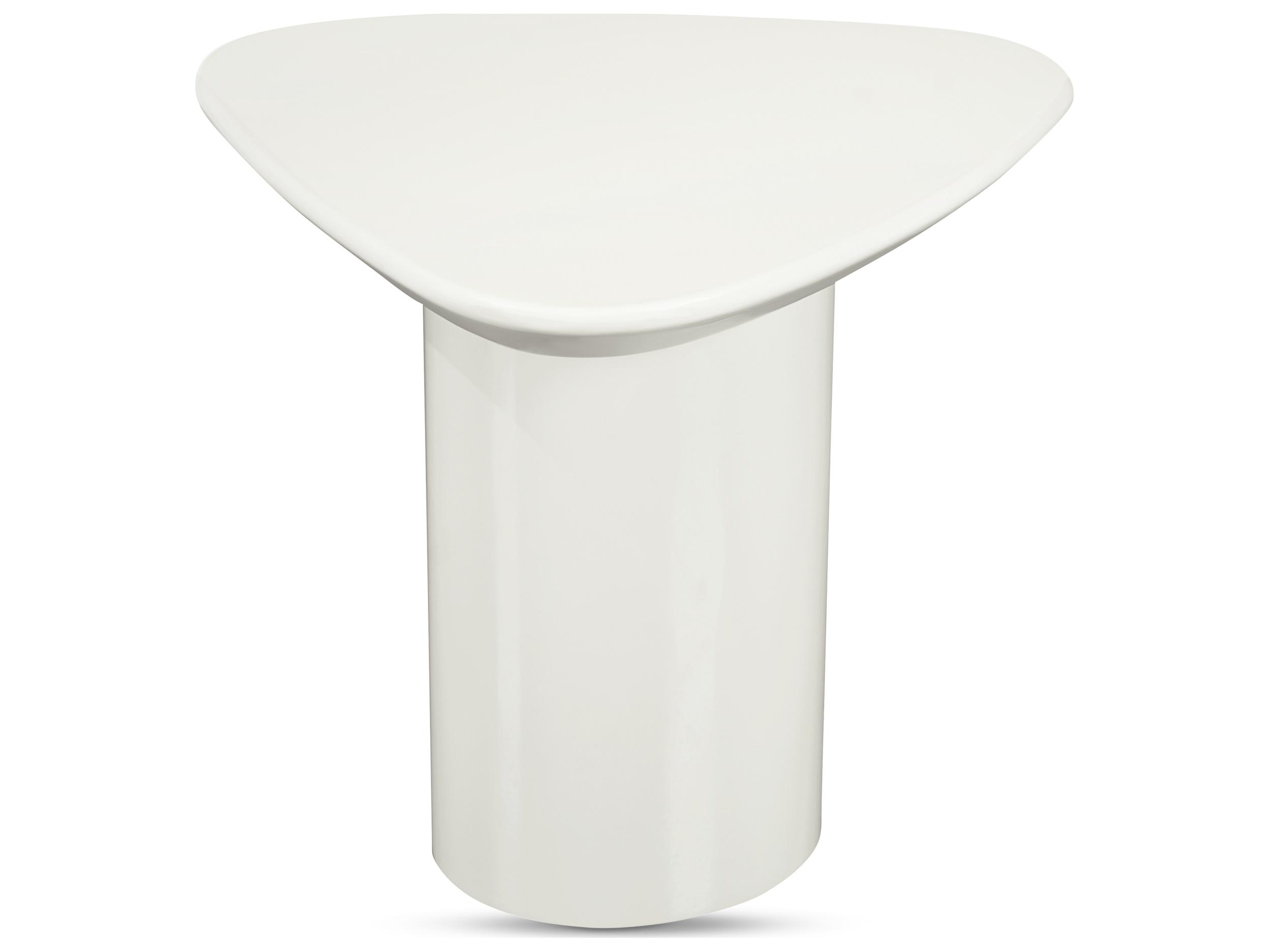 Moe's Home Eden Accent Table Ivory Lacquer