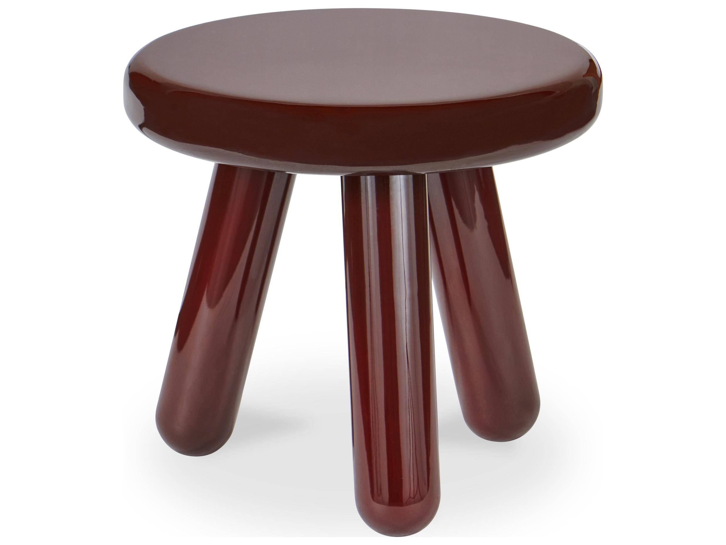 Moe's Home Joy Accent Table Deep Red Lacquer
