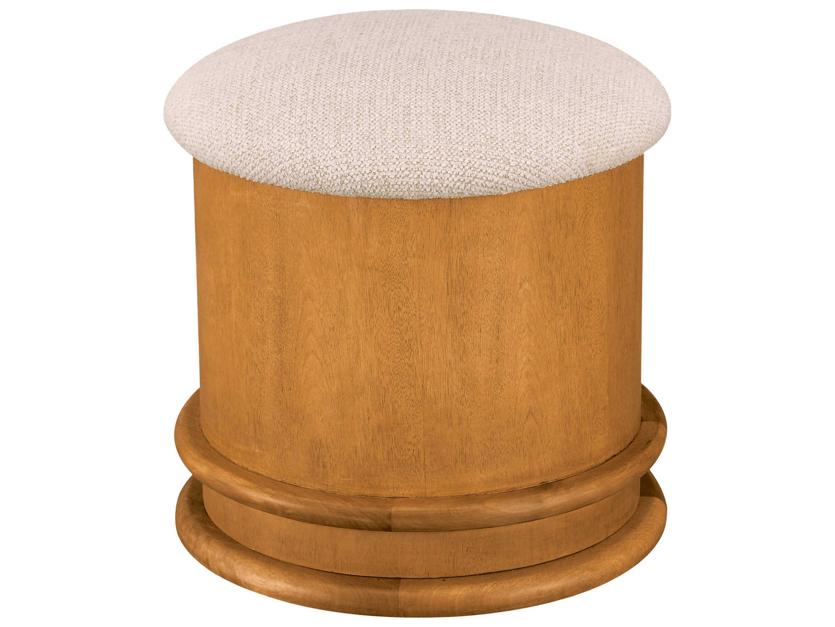 Moe's Home Piccolo Flecked Oatmeal Beige Upholstered Accent Stool