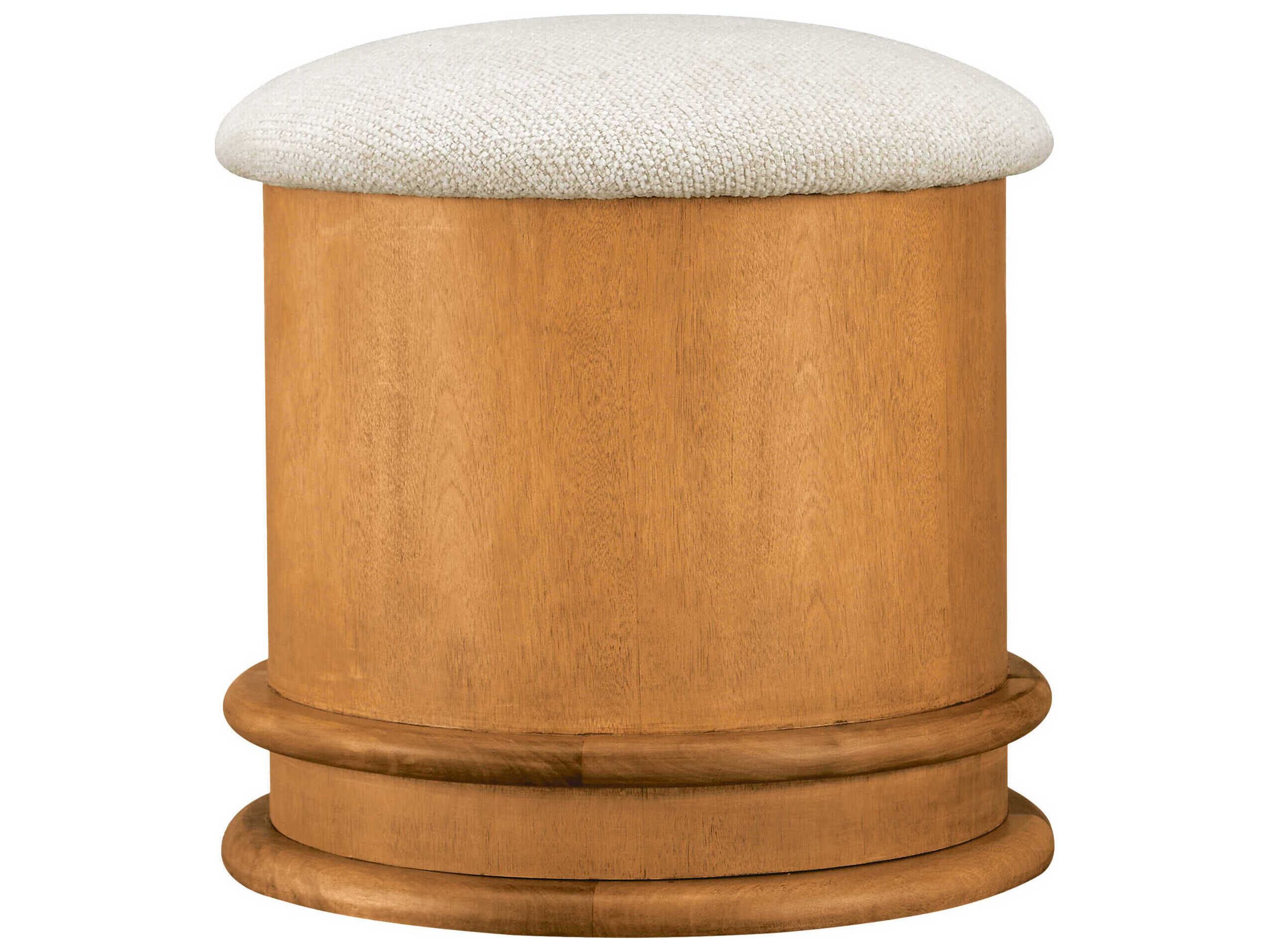 Moe's Home Piccolo Flecked Oatmeal Beige Upholstered Accent Stool