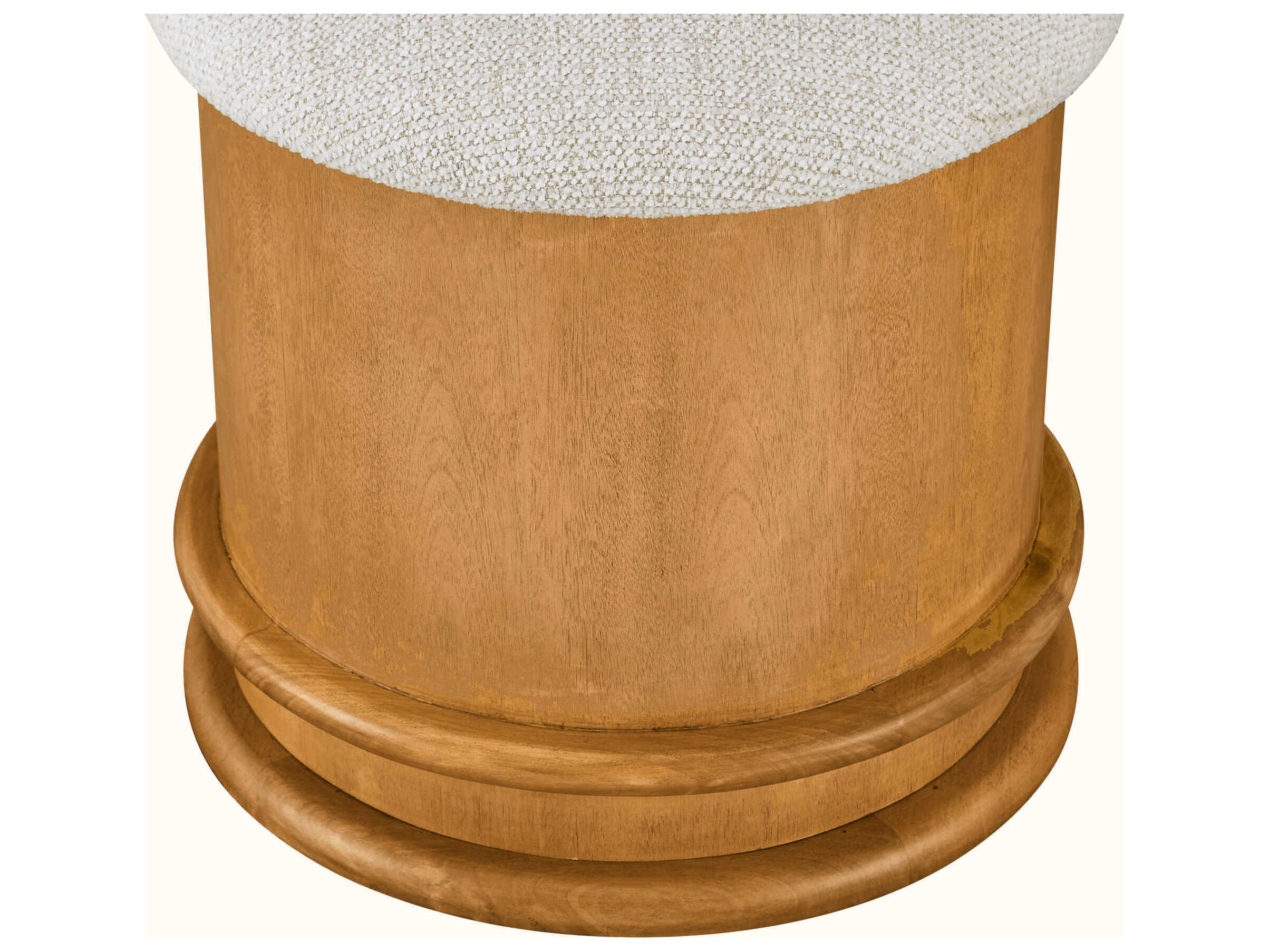 Moe's Home Piccolo Flecked Oatmeal Beige Upholstered Accent Stool