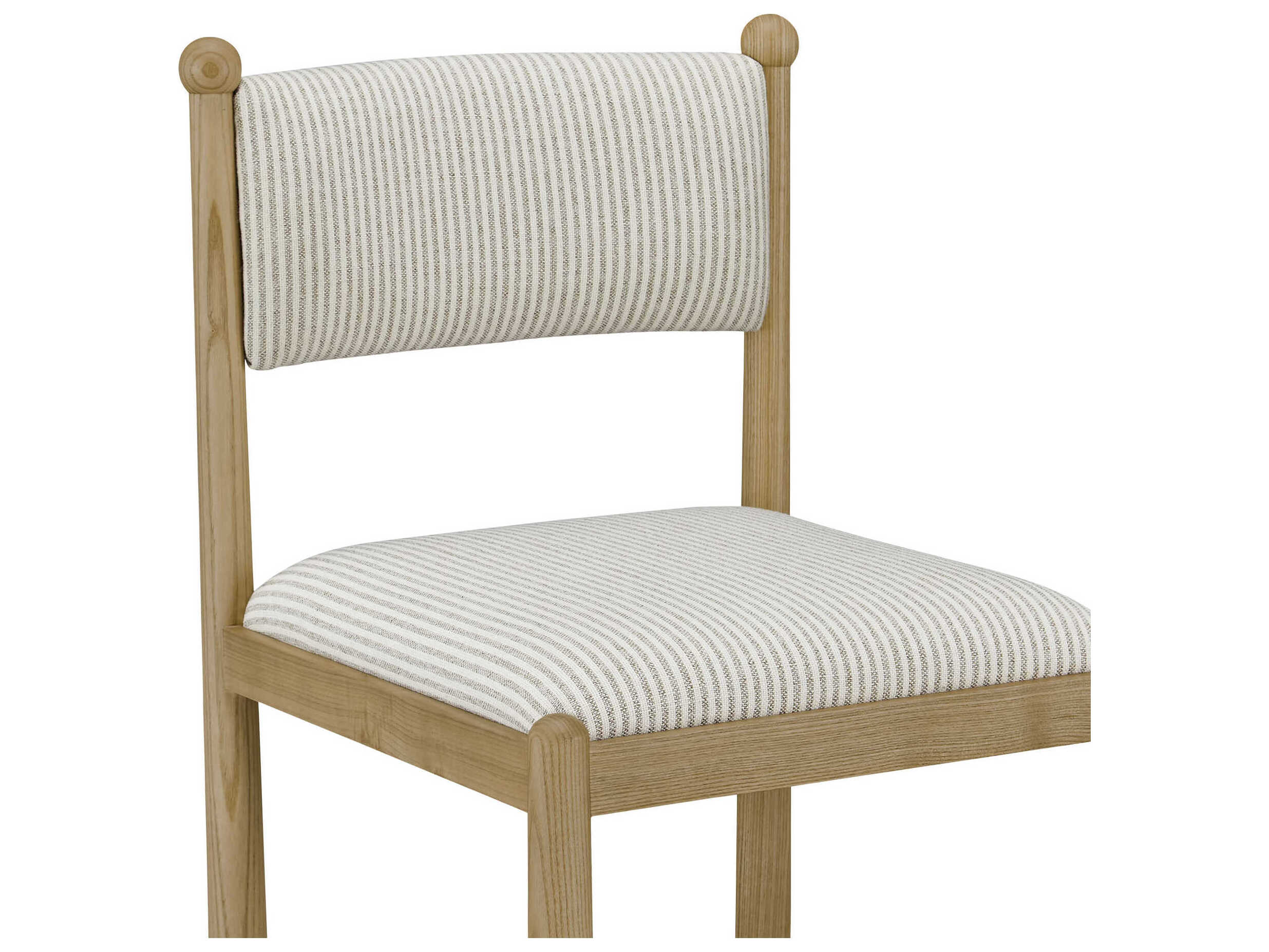 Moe's Home Villetta Ash Wood White Upholstered Armless Dining Chair Set of 2