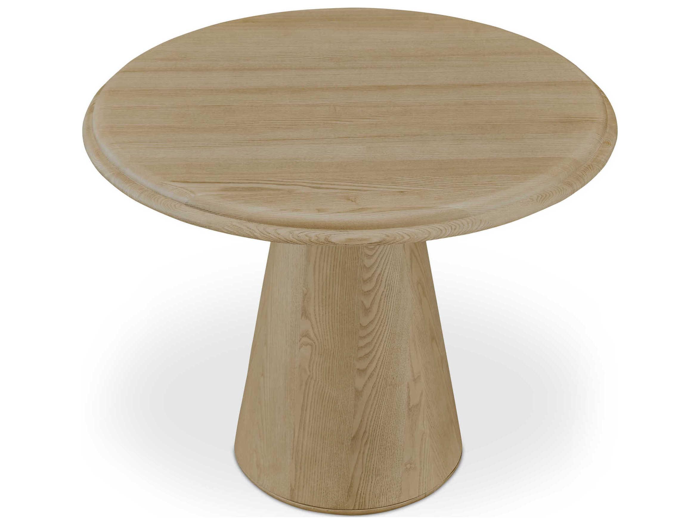 Moe's Home Tutto Round Wood Natural Dining Table