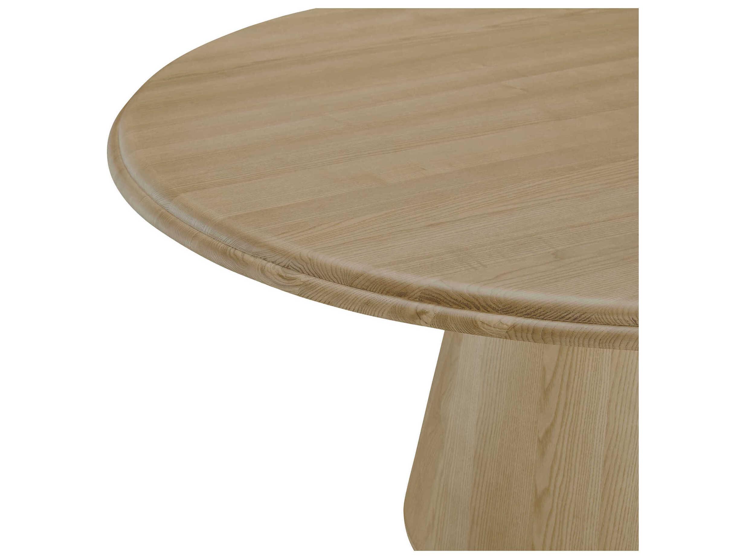 Moe's Home Tutto Round Wood Natural Dining Table