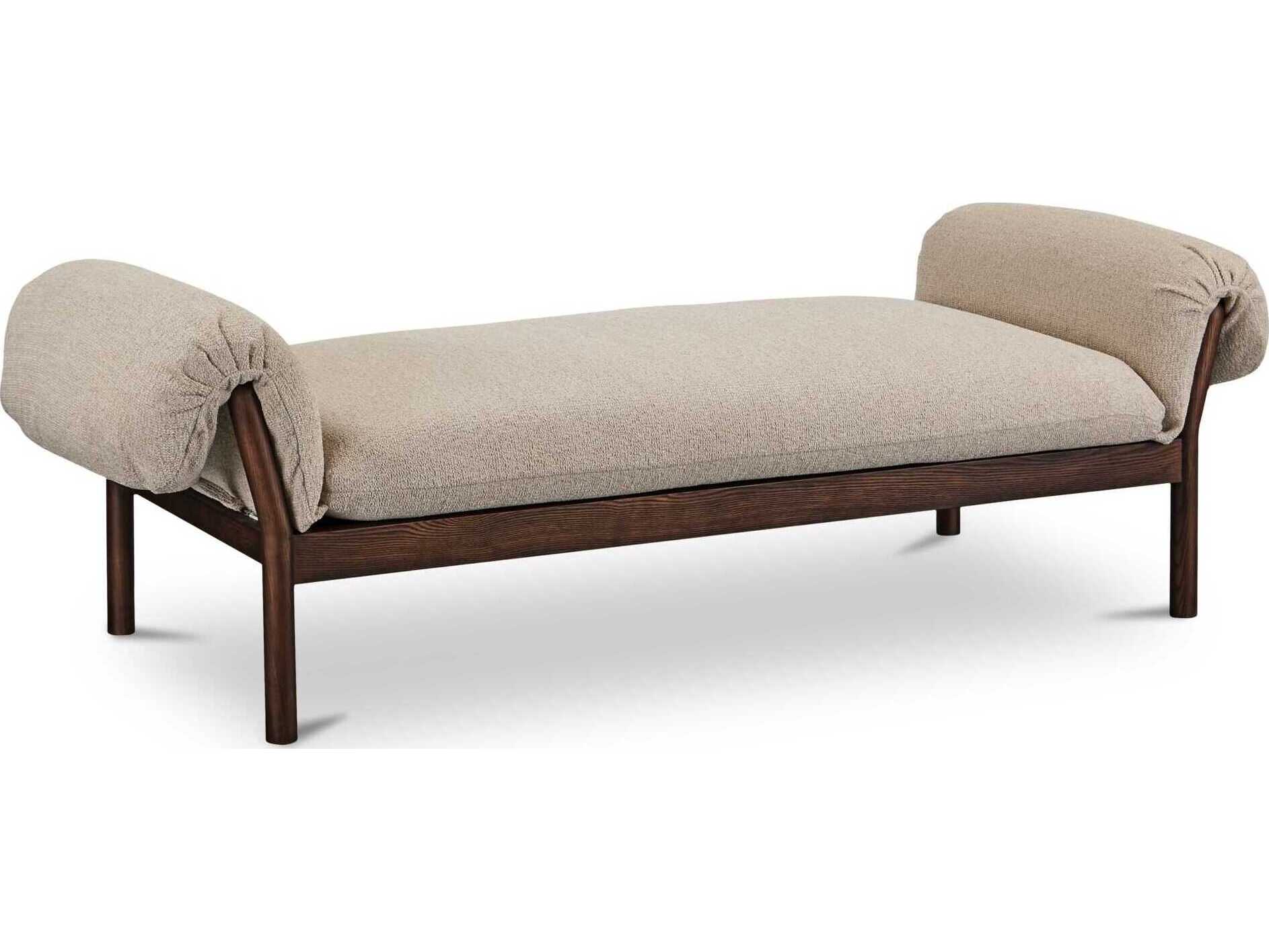 Moe's Home Cardero Beige Ash Wood Upholstered Daybed Bed