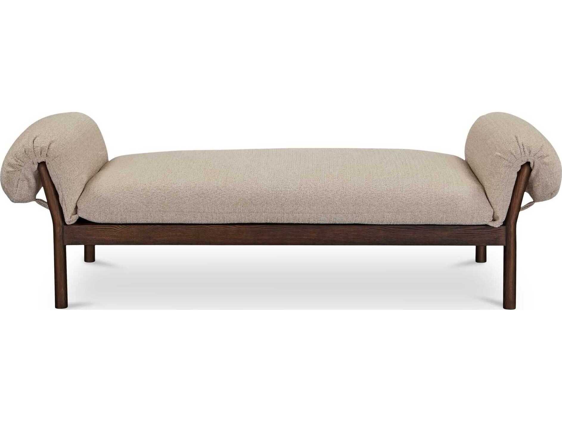 Moe's Home Cardero Beige Ash Wood Upholstered Daybed Bed