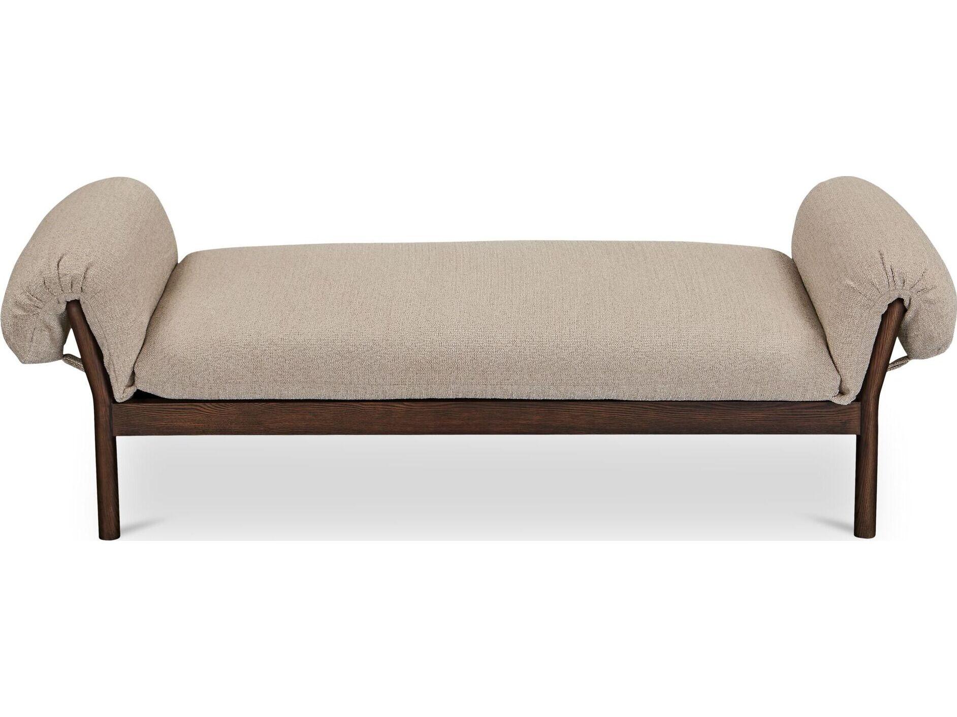 Moe's Home Cardero Beige Ash Wood Upholstered Daybed Bed