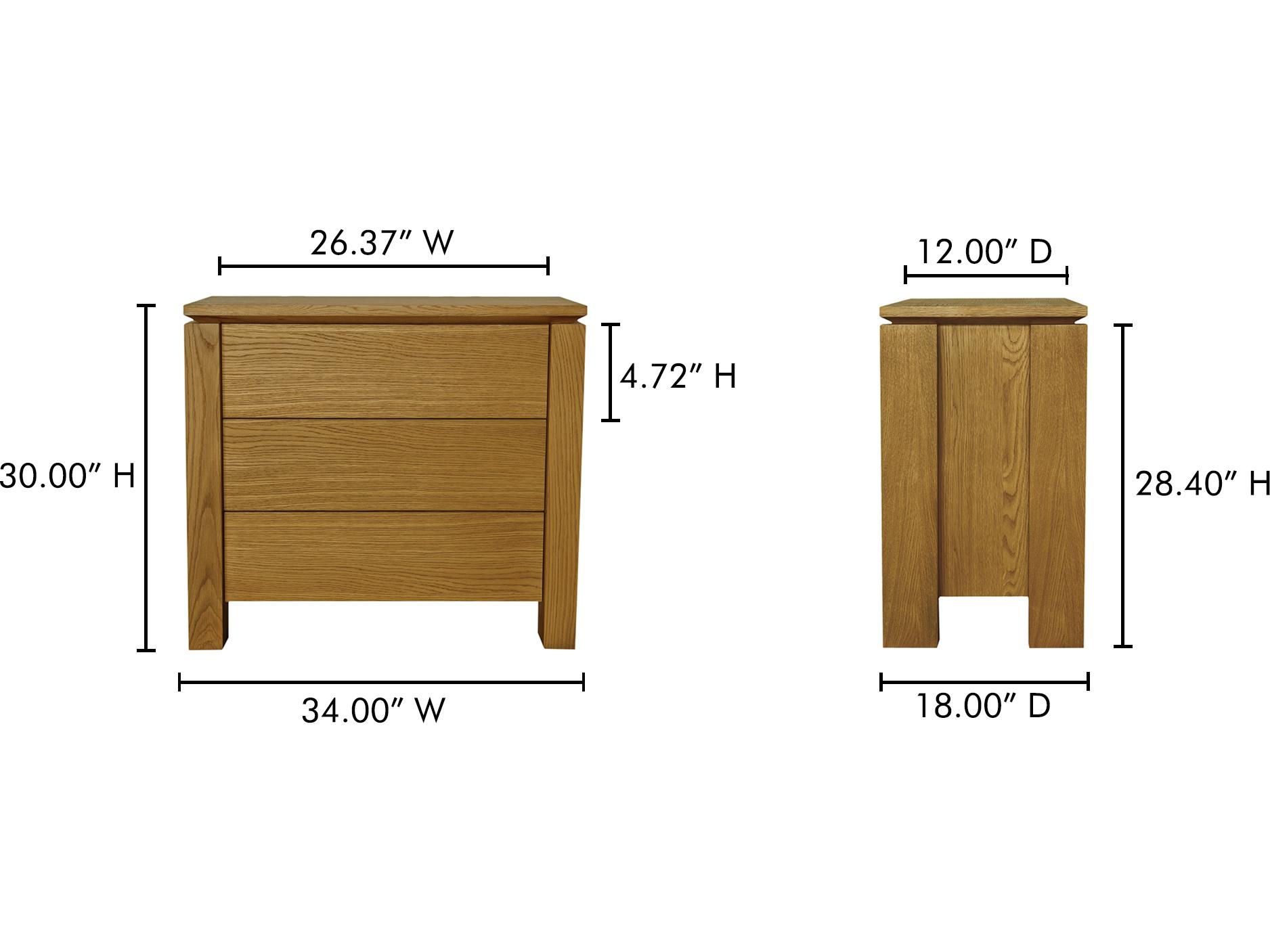 Moe's Home Brook Brown Oak Wood Accent Chest