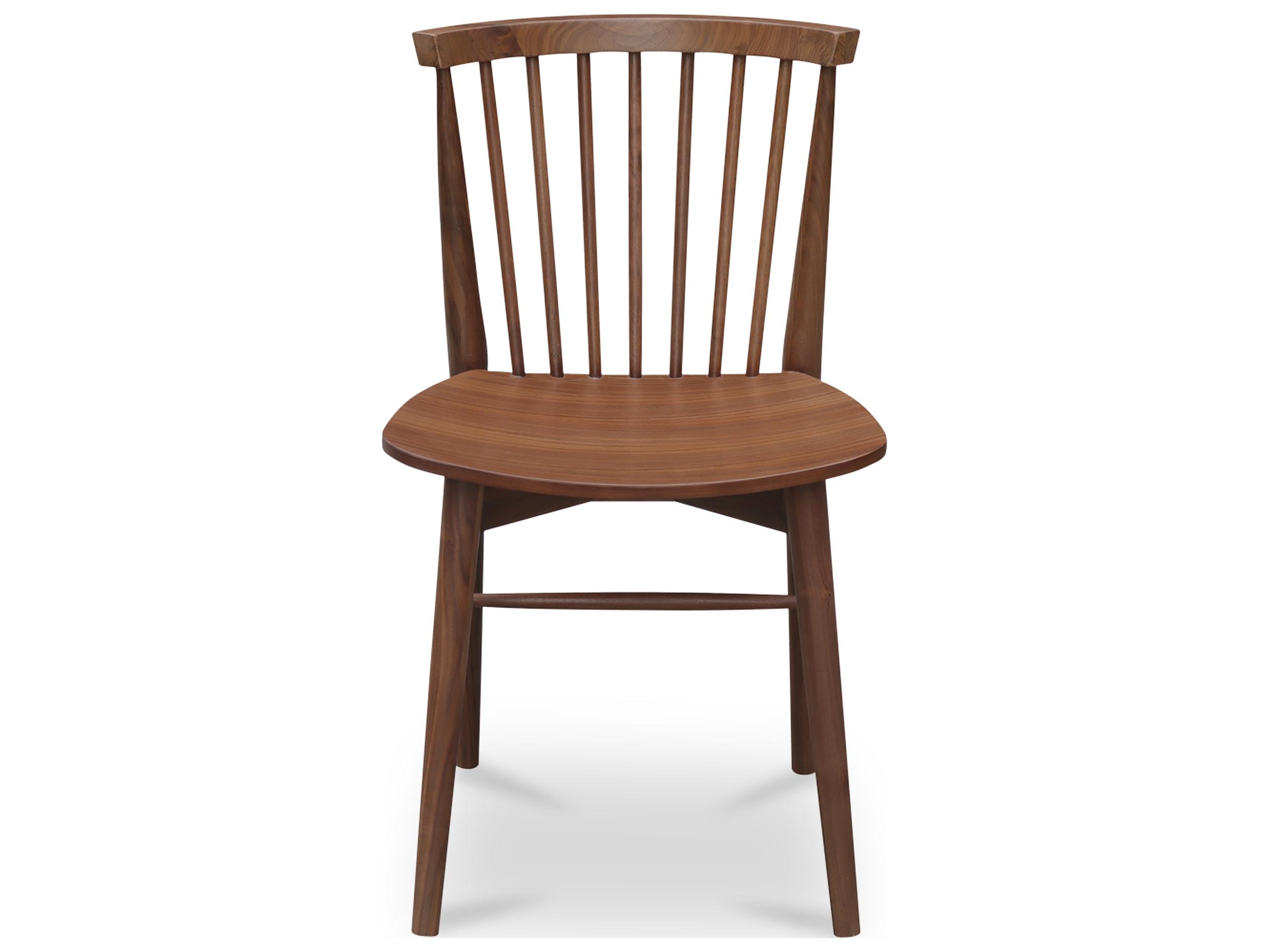 Moe's Home Marley Plywood Brown Armless Dining Chair Set of 2