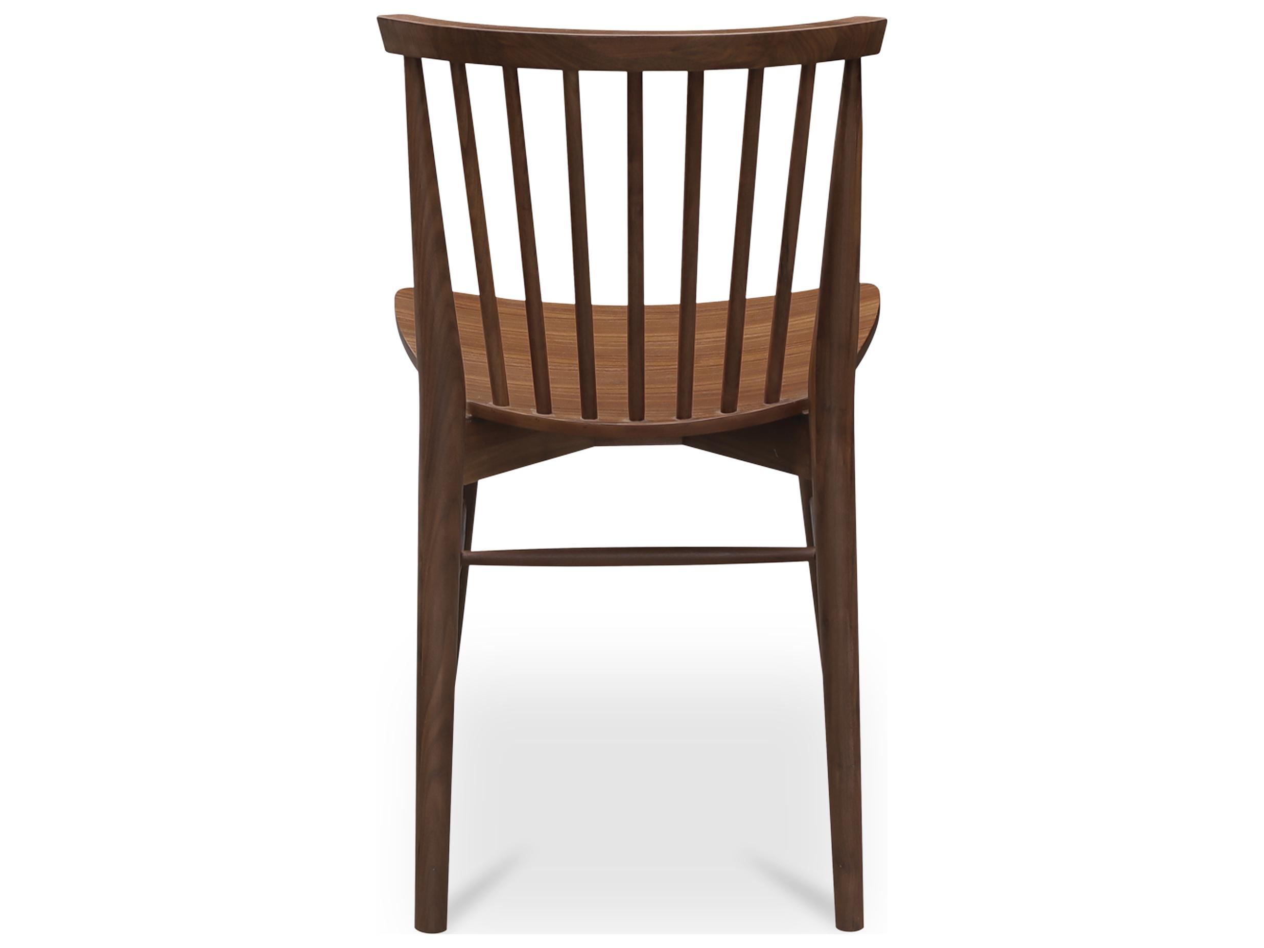 Moe's Home Marley Plywood Brown Armless Dining Chair Set of 2