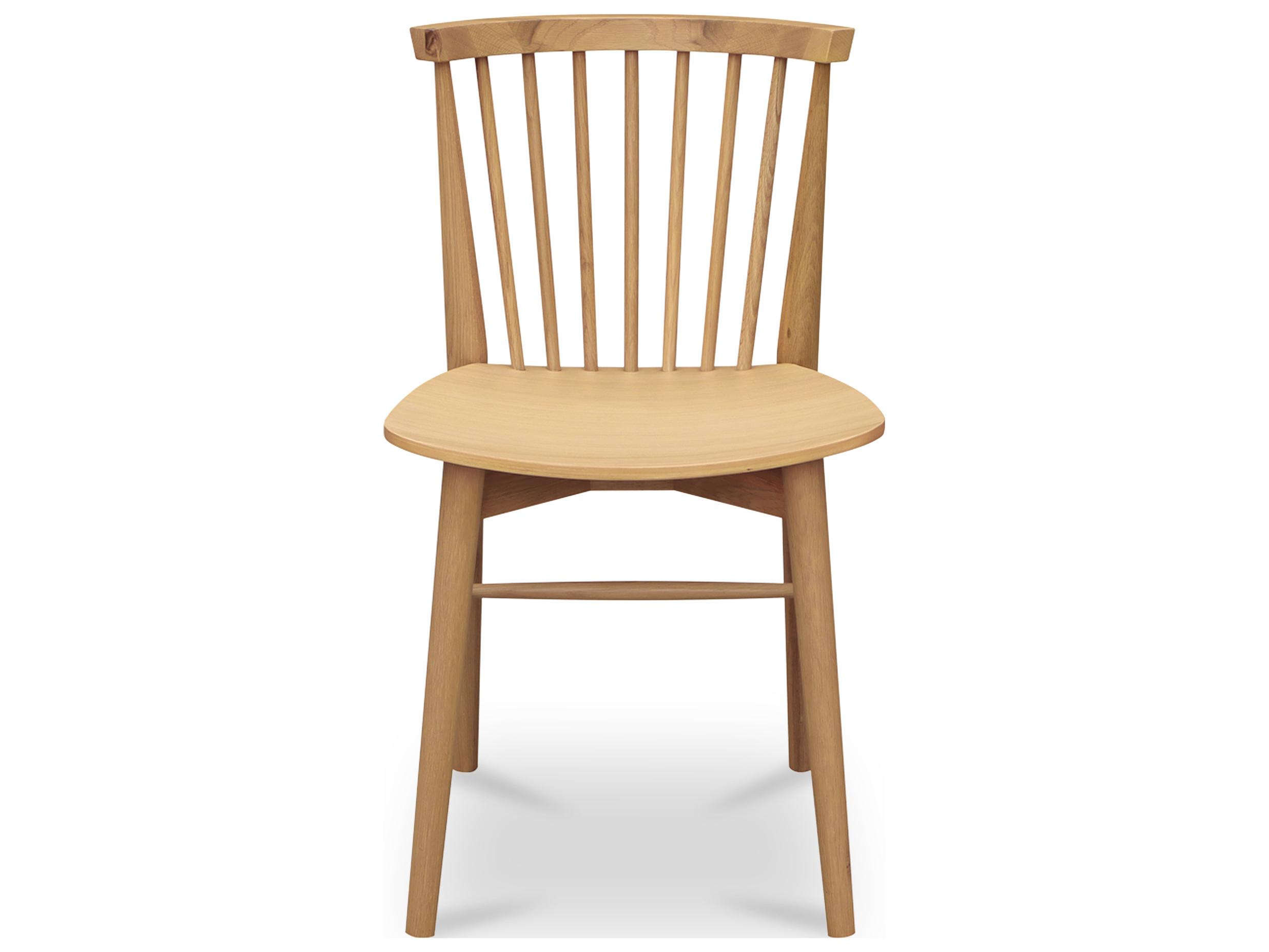 Moe's Home Marley Oak Wood Natural Armless Dining Chair Set of 2