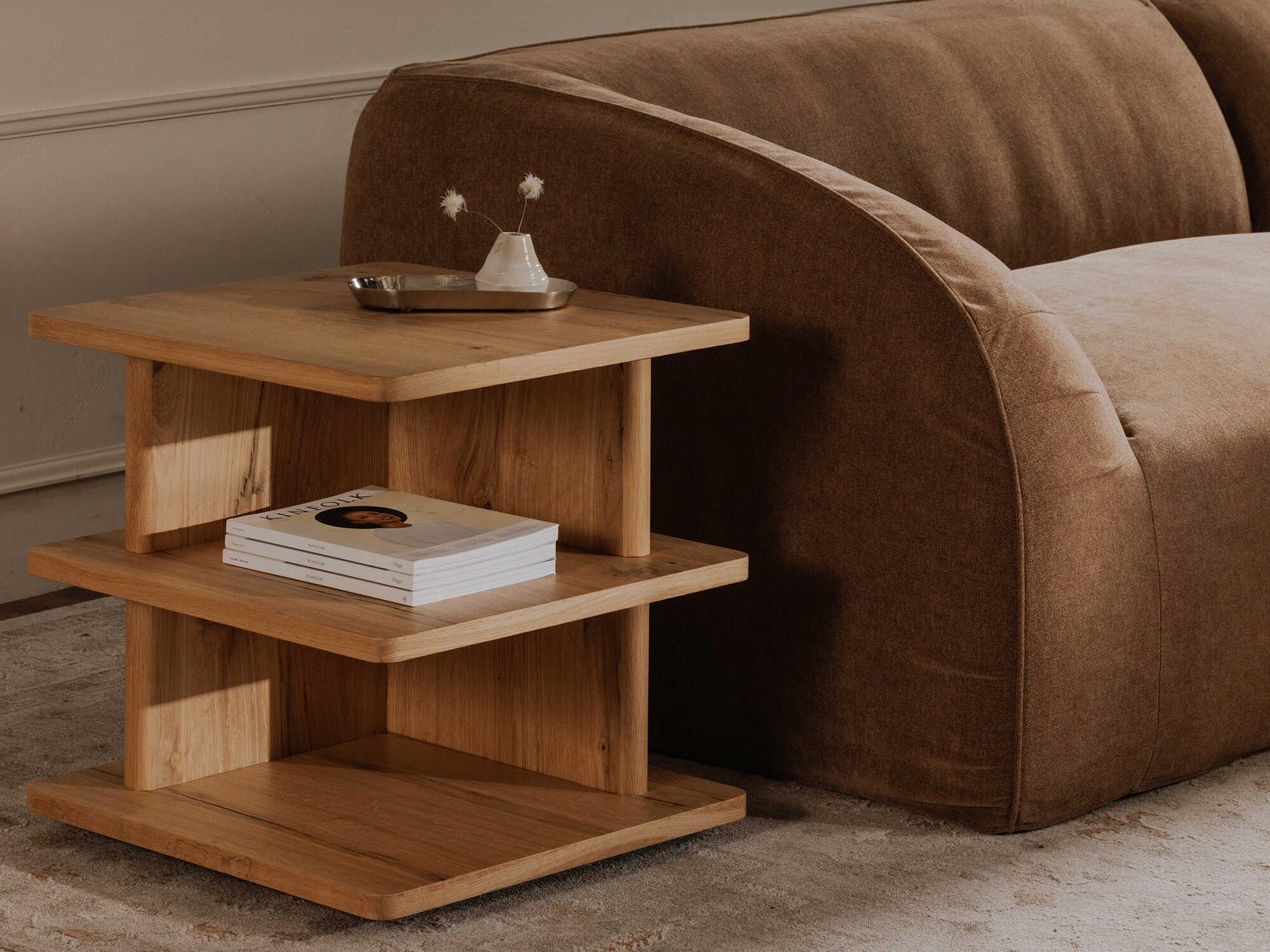 Moe's Home Casey Square Wood Natural End Table