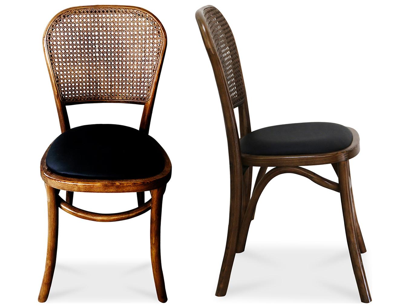 Moe's Home Oak Wood Black Side Dining Chair - Set of Two