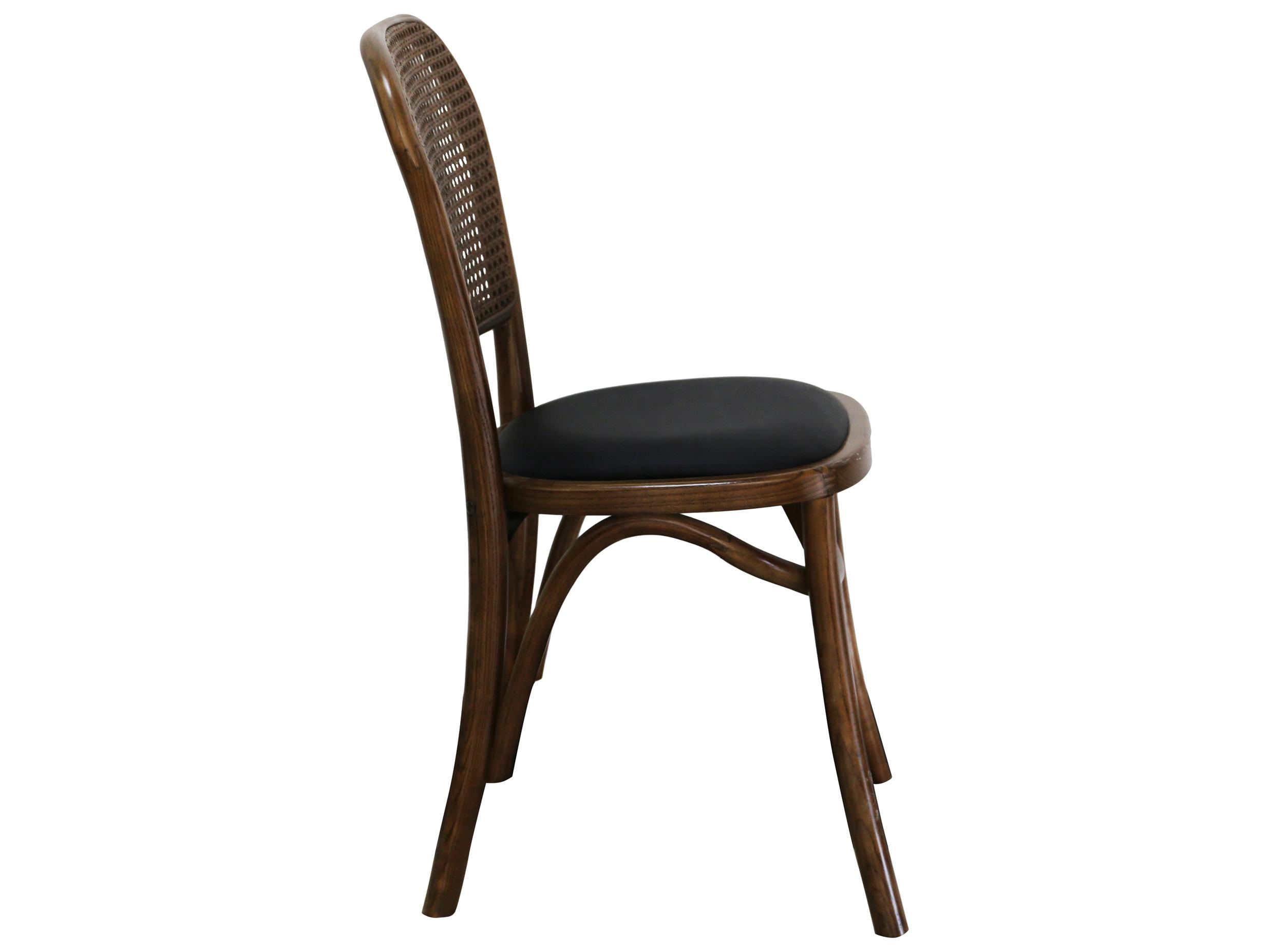 Moe's Home Oak Wood Black Side Dining Chair - Set of Two