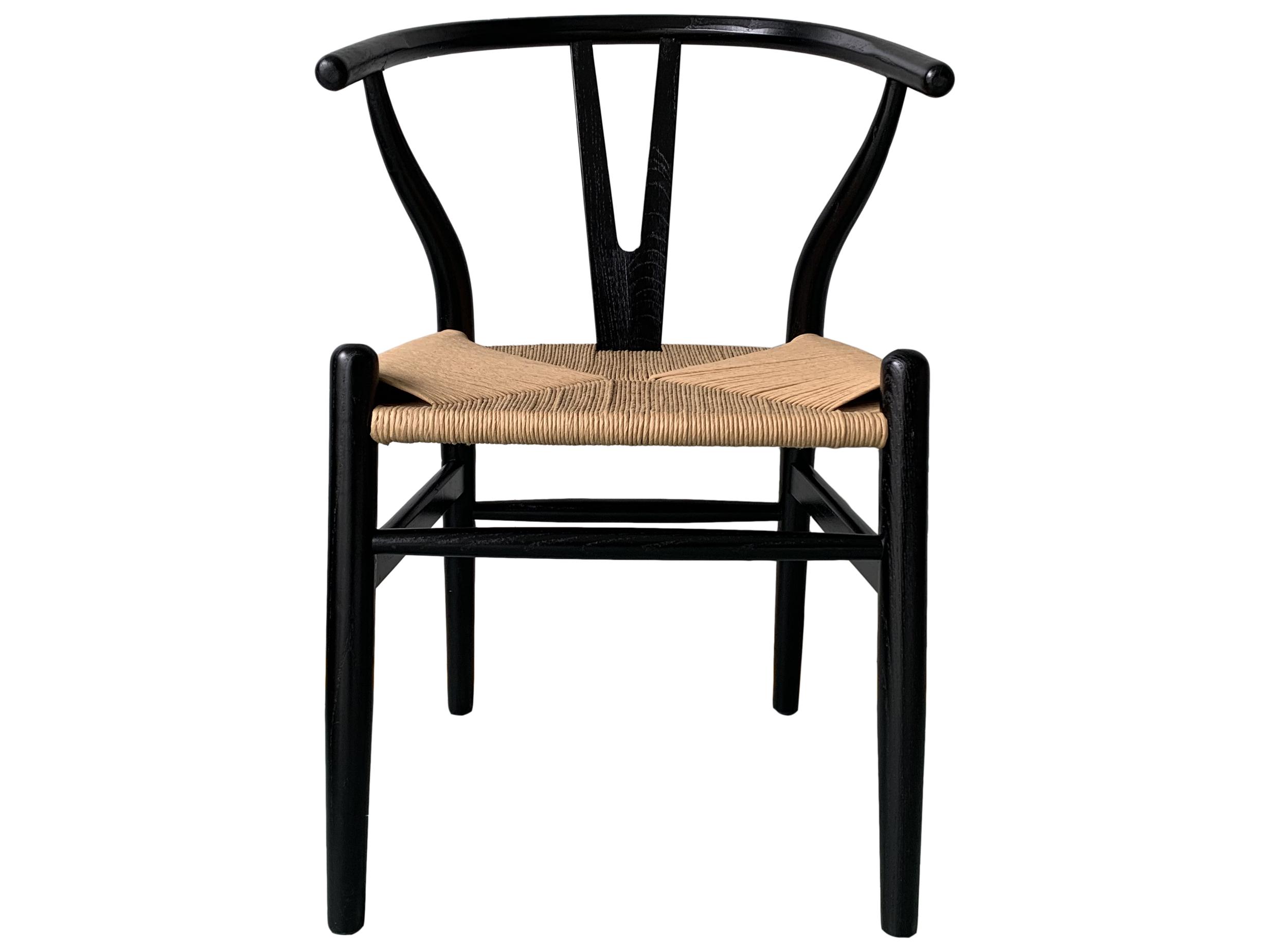 Moe's Home Ventana Elm Wood Black Side Dining Chair - Set of Two