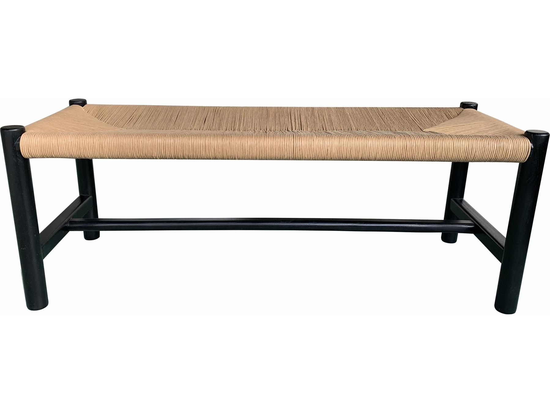 Moe's Home Black Brown Accent Bench