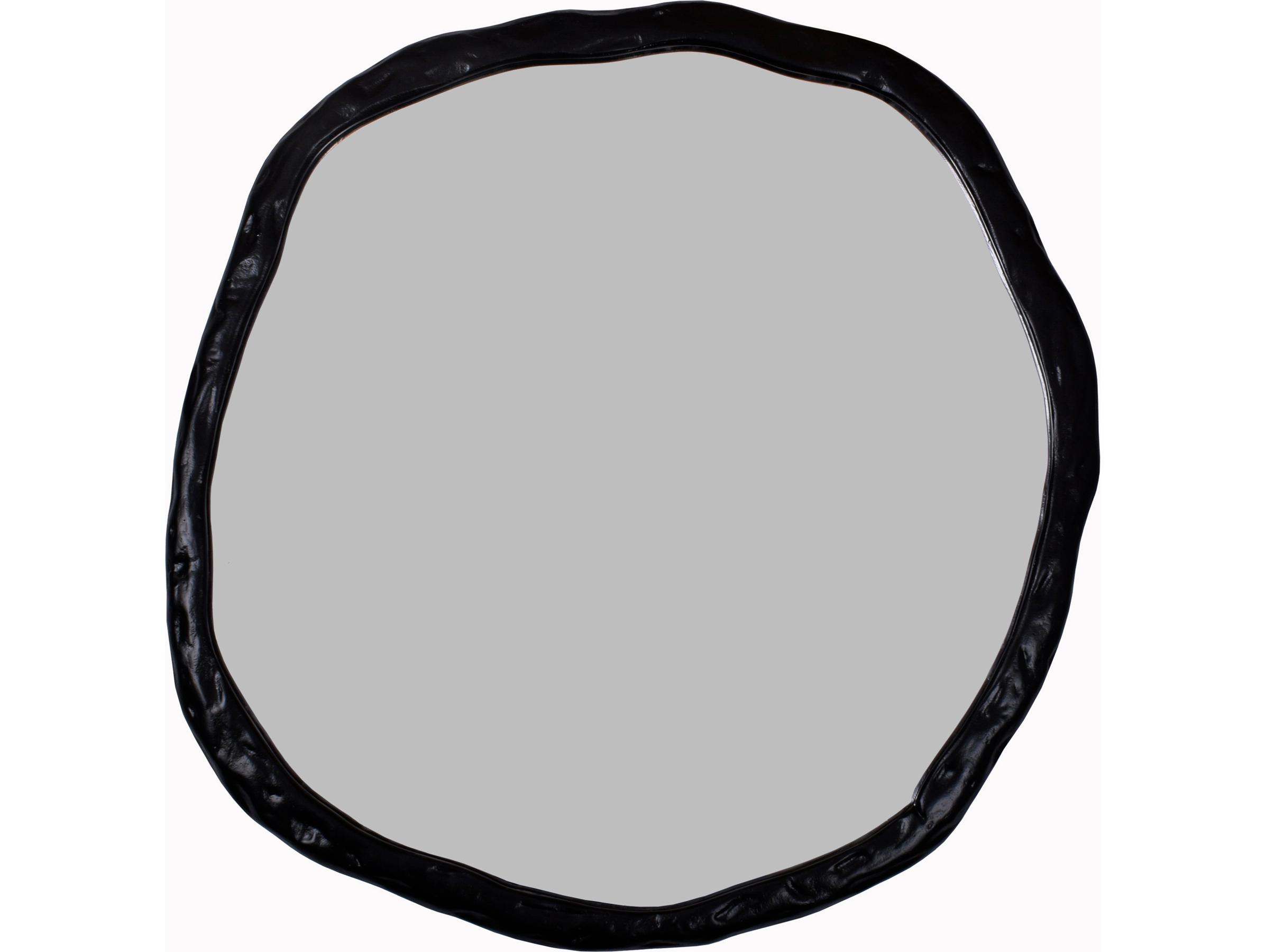 Moe's Home Foundry Black Round Wall Mirror