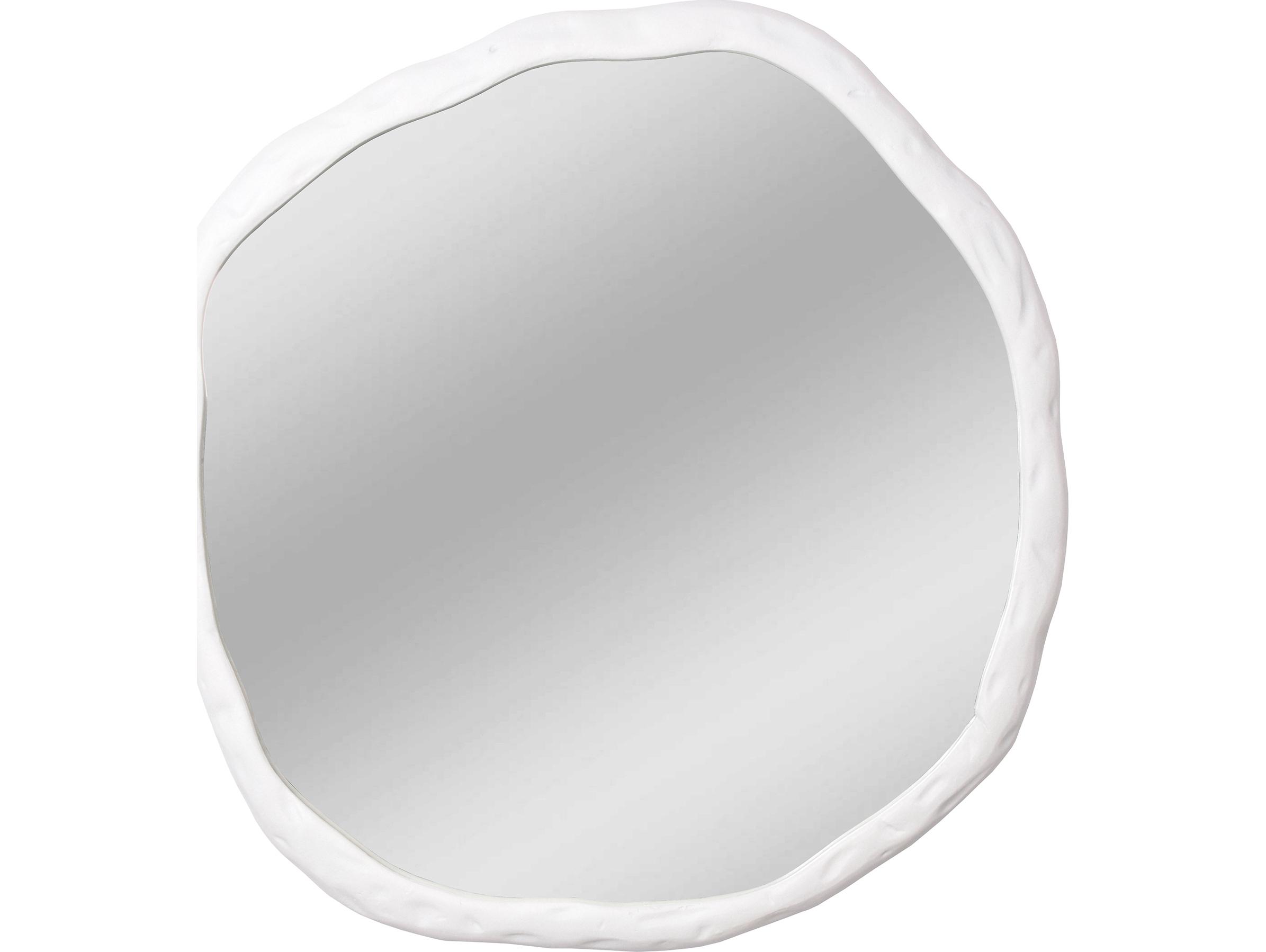 Moe's Home Foundry White Round Wall Mirror