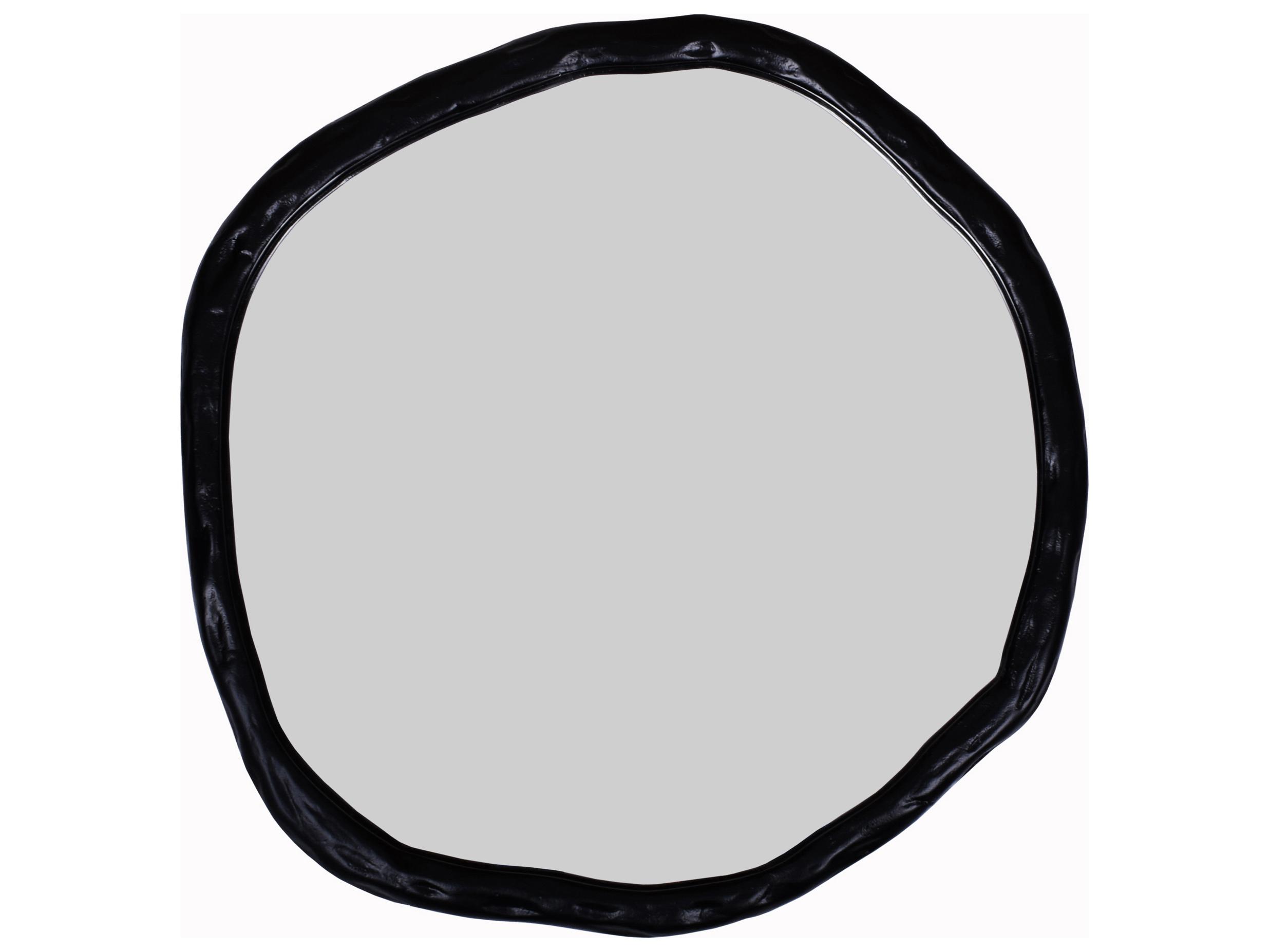 Moe's Home Foundry Black Round Wall Mirror