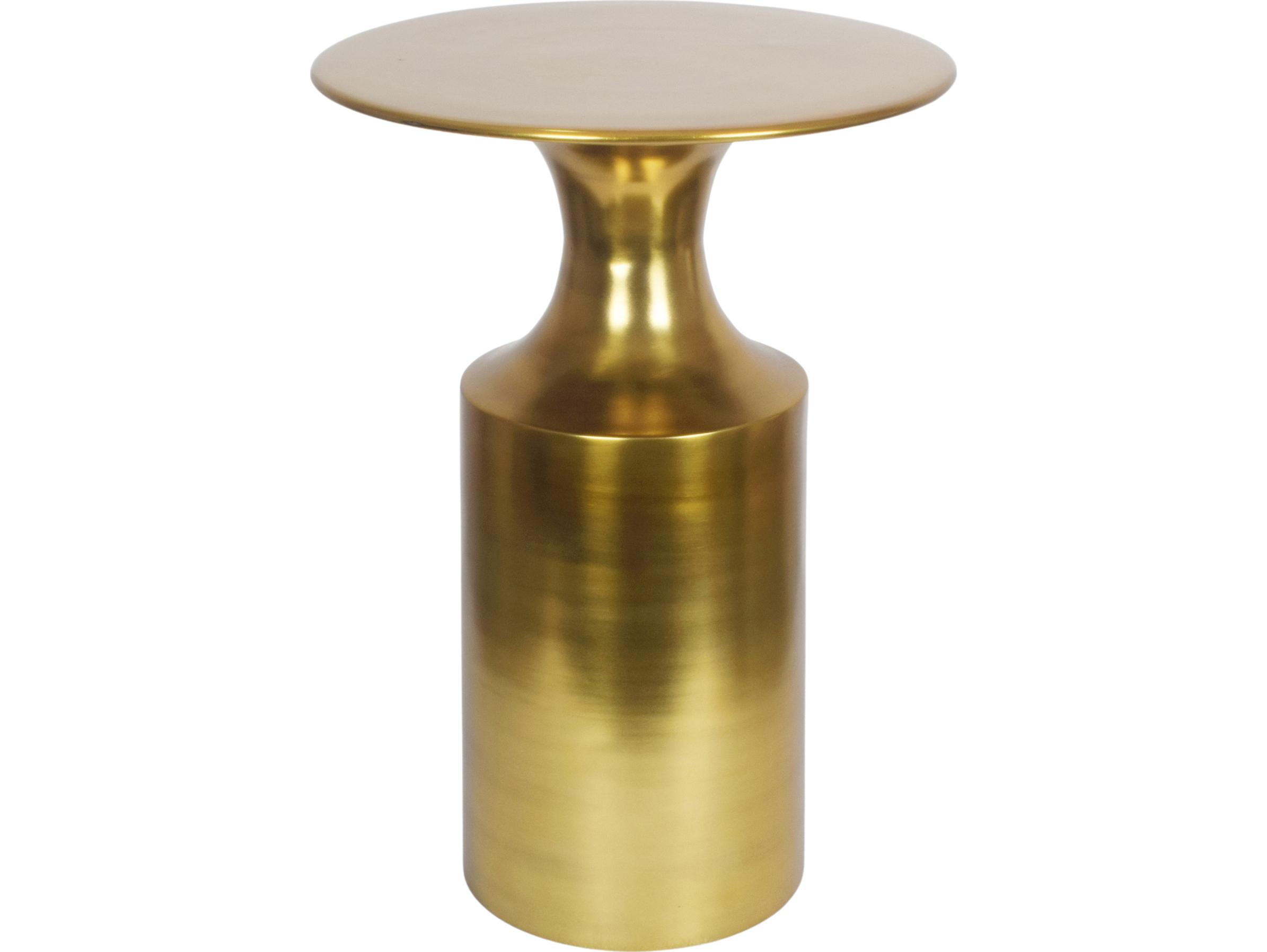 Moe's Home Rassa Round Metal Gold End Table