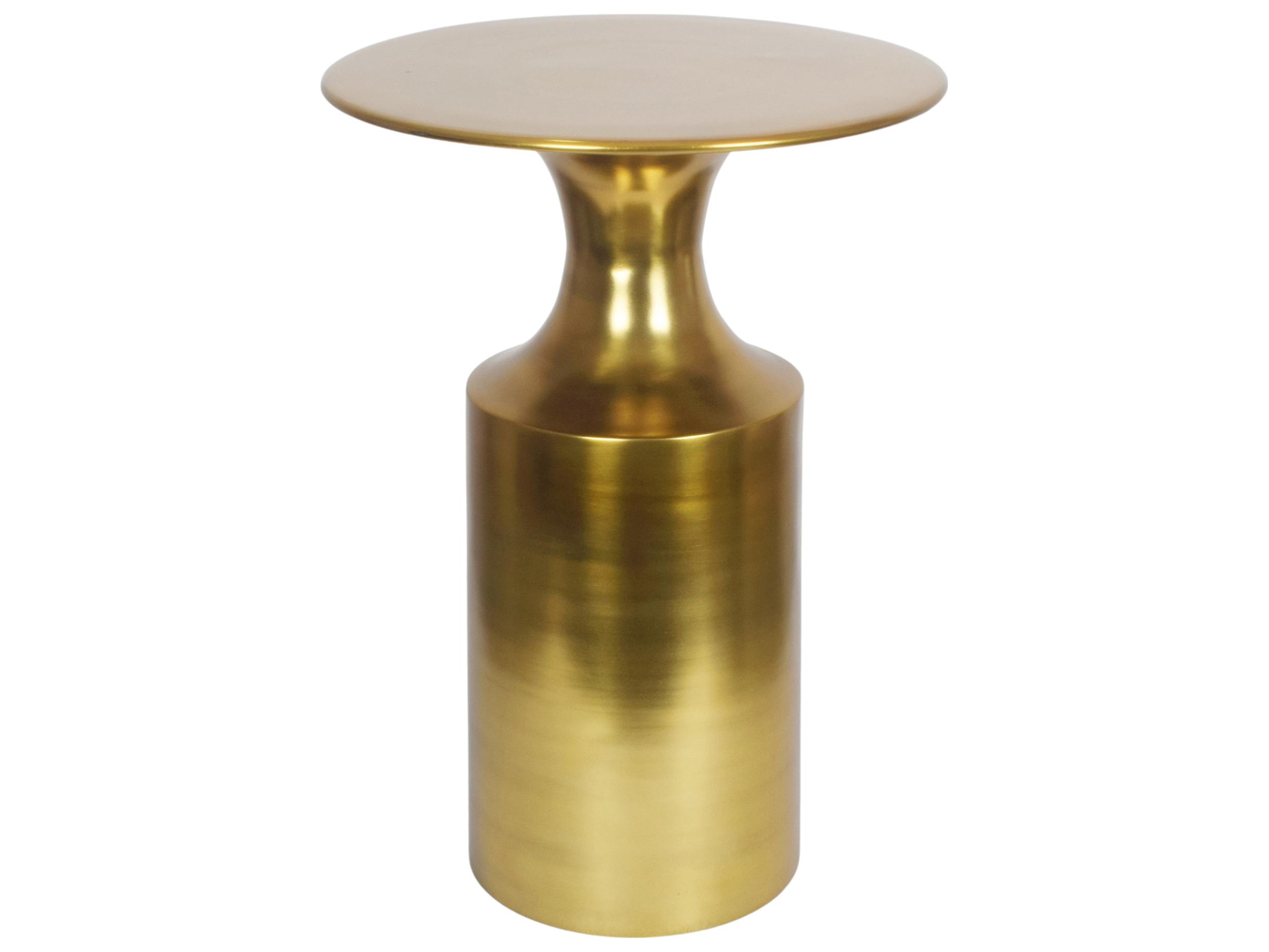 Moe's Home Rassa Round Metal Gold End Table