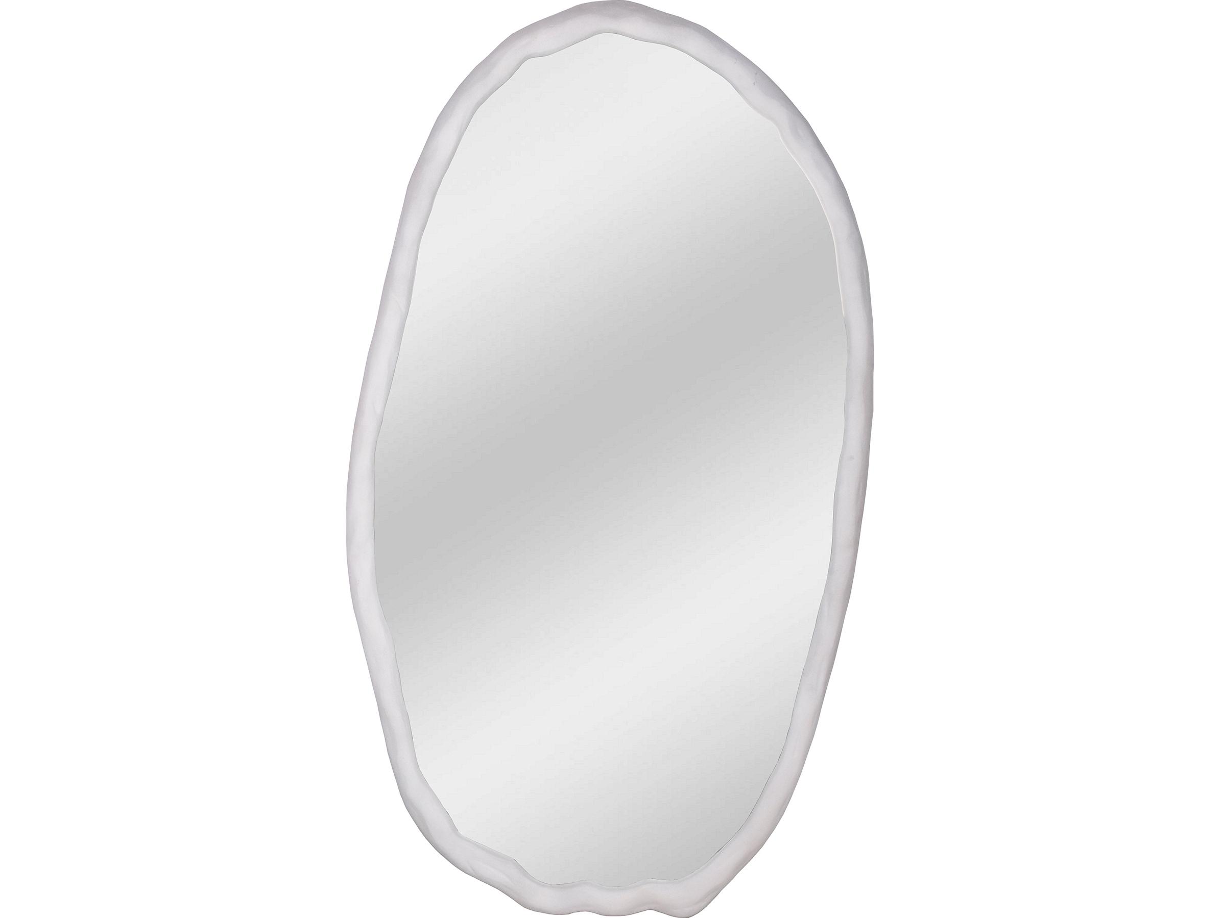Moe's Home Foundry White Oval Wall Mirror