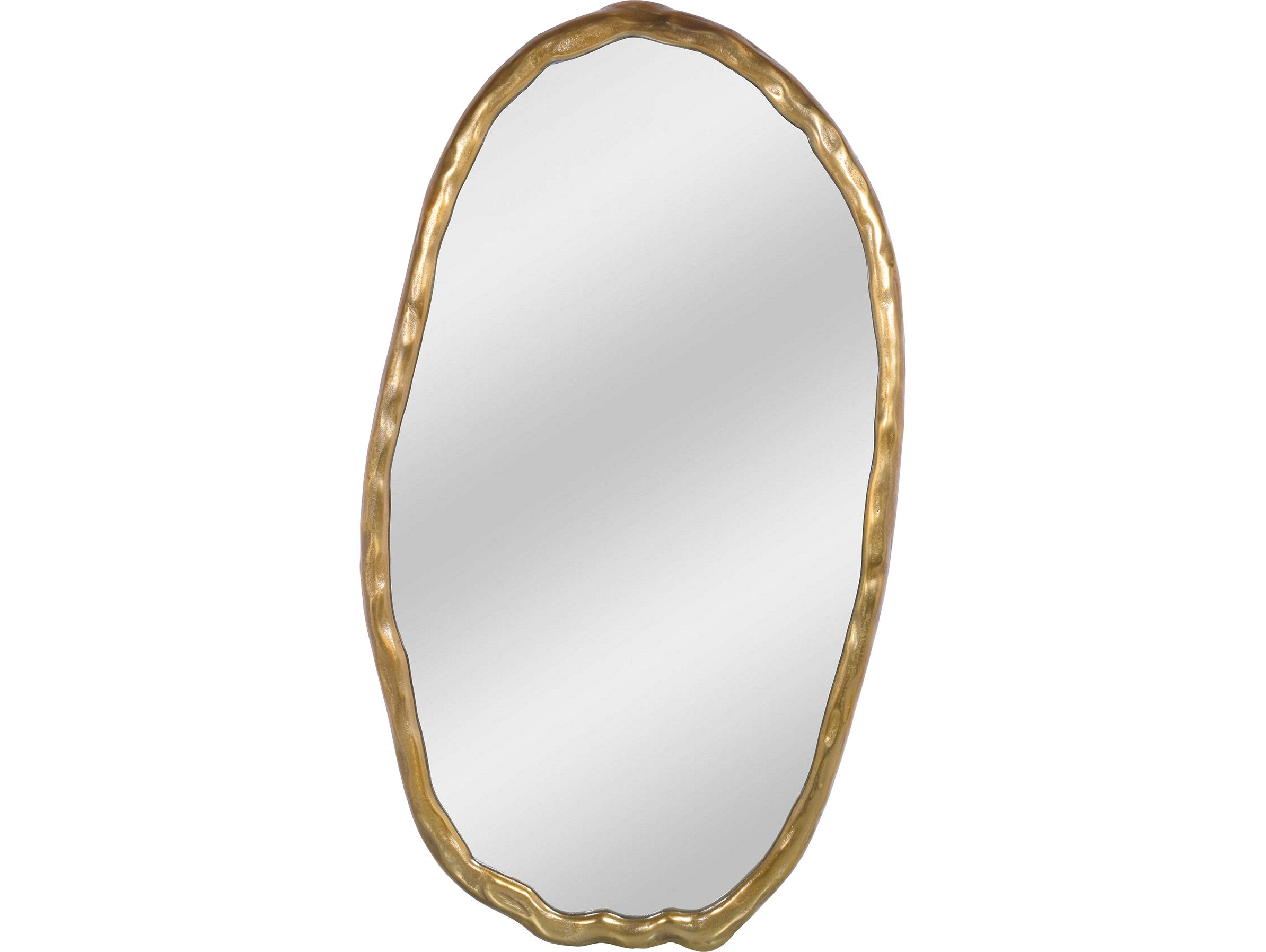 Moe's Home Foundry Gold Oval Wall Mirror