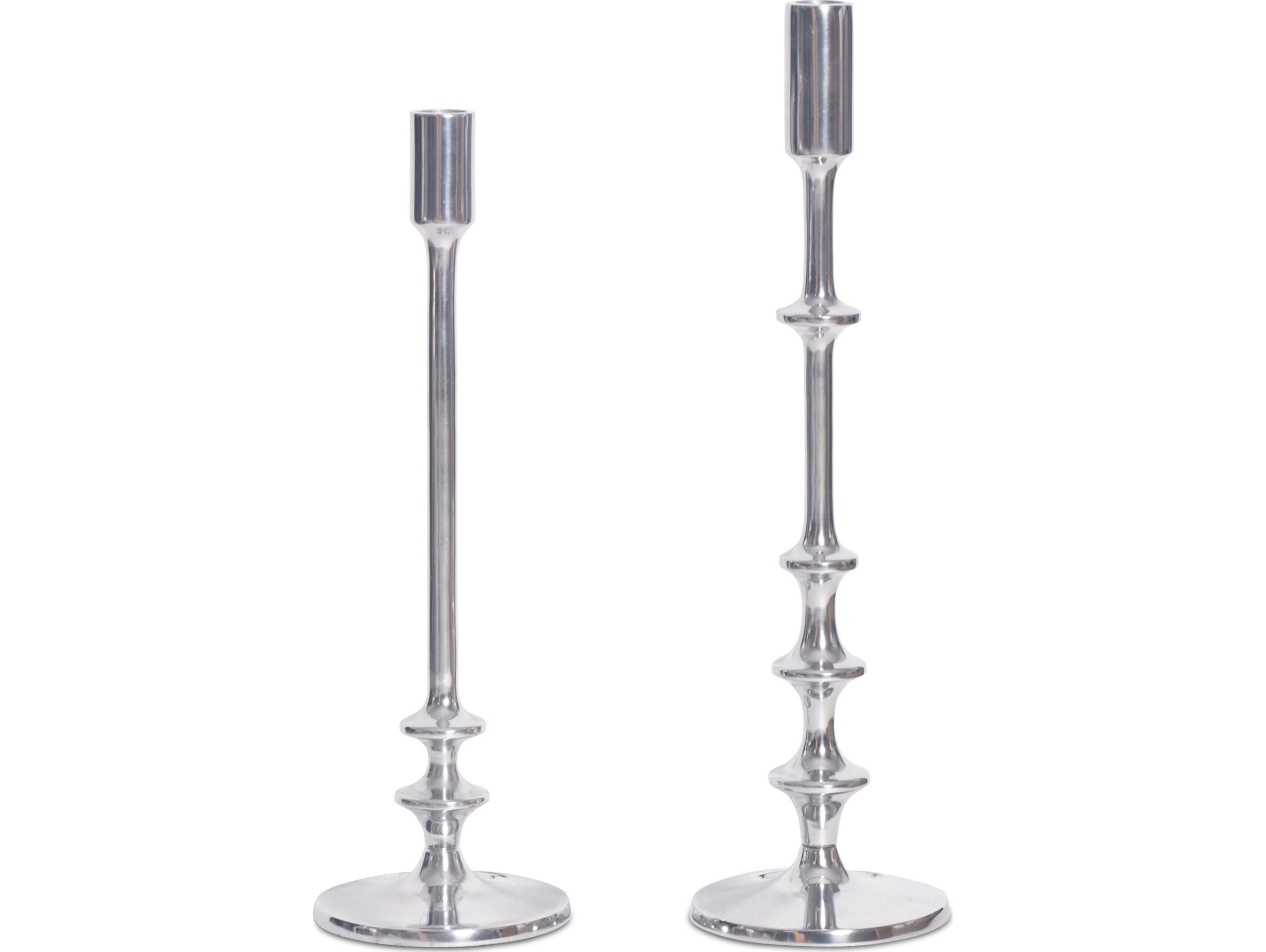 Moe's Home Irie Silver Candle Holder (Set Of Two)