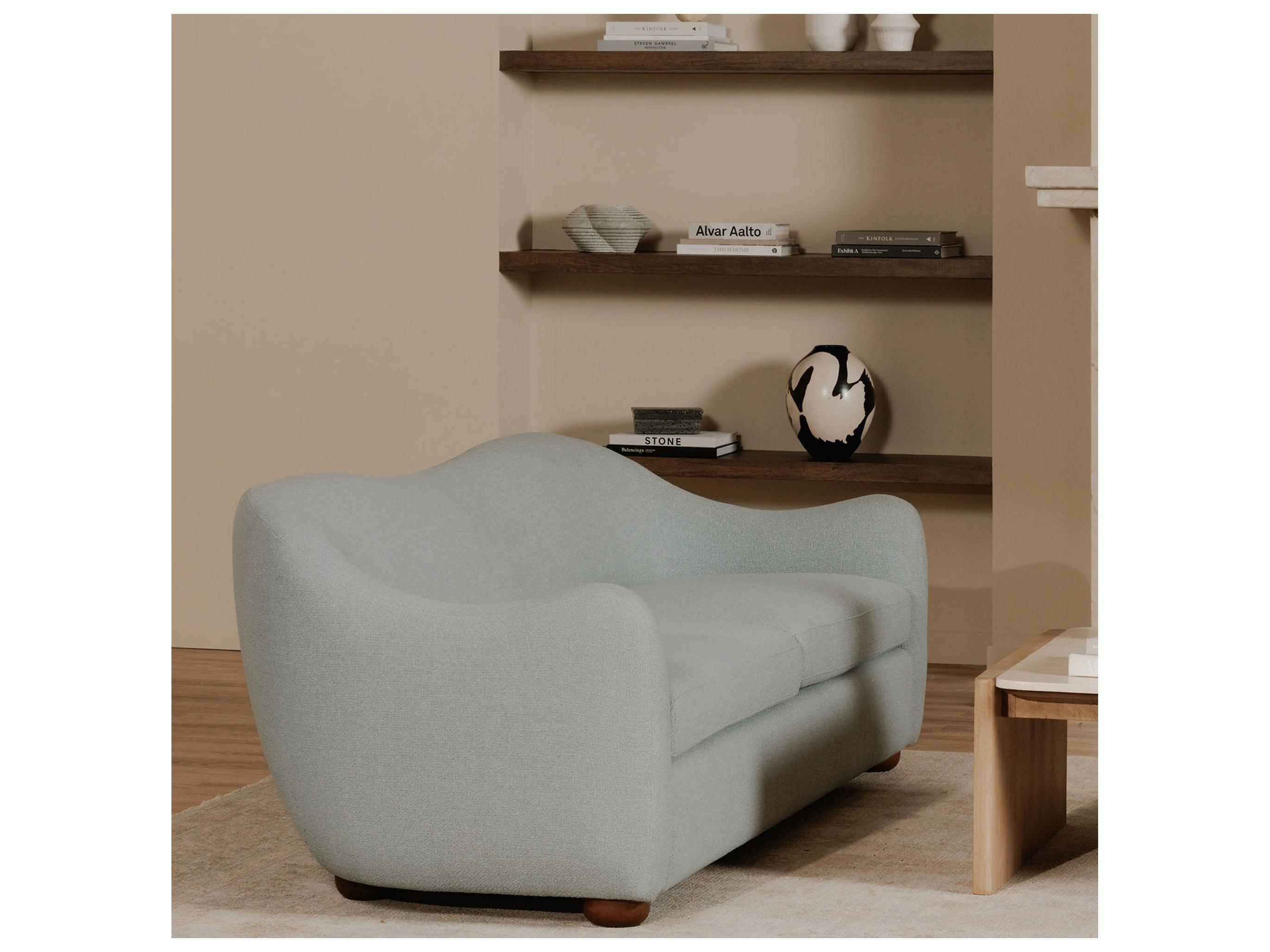 Moe's Home Bria Blue Upholstered Sofa