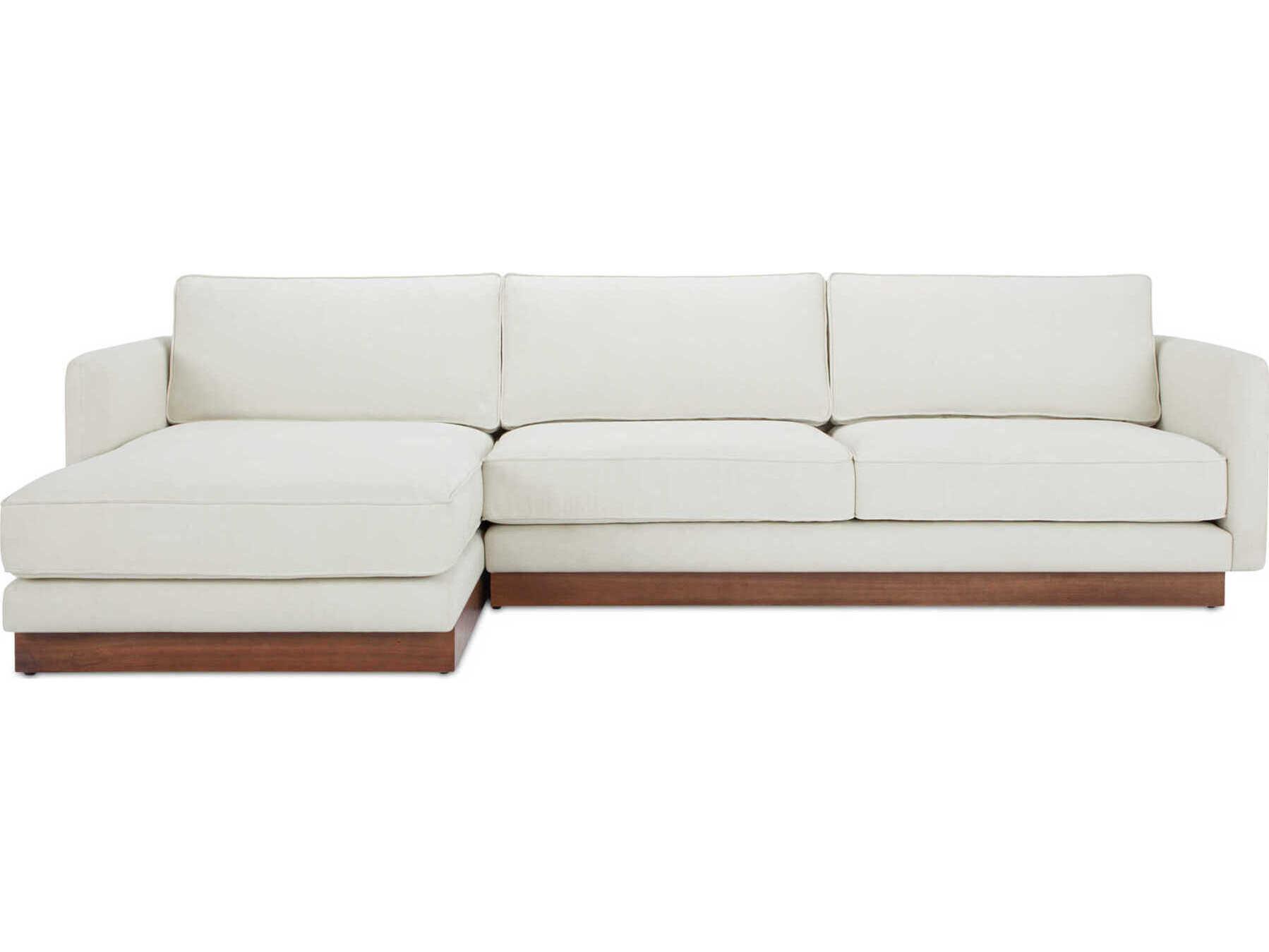 Moe's Home Vernon White Upholstered Sectional Sofa