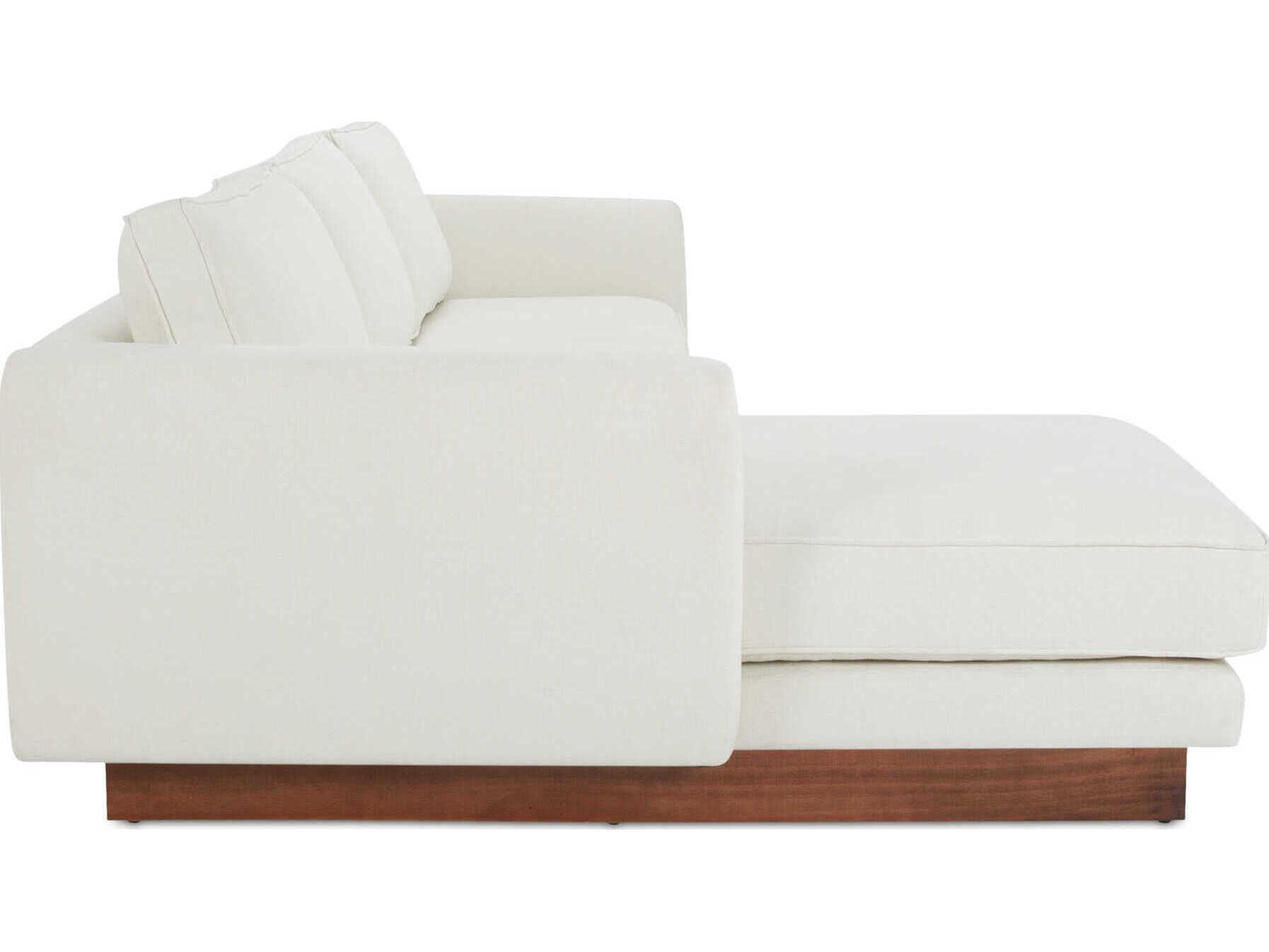 Moe's Home Vernon White Upholstered Sectional Sofa