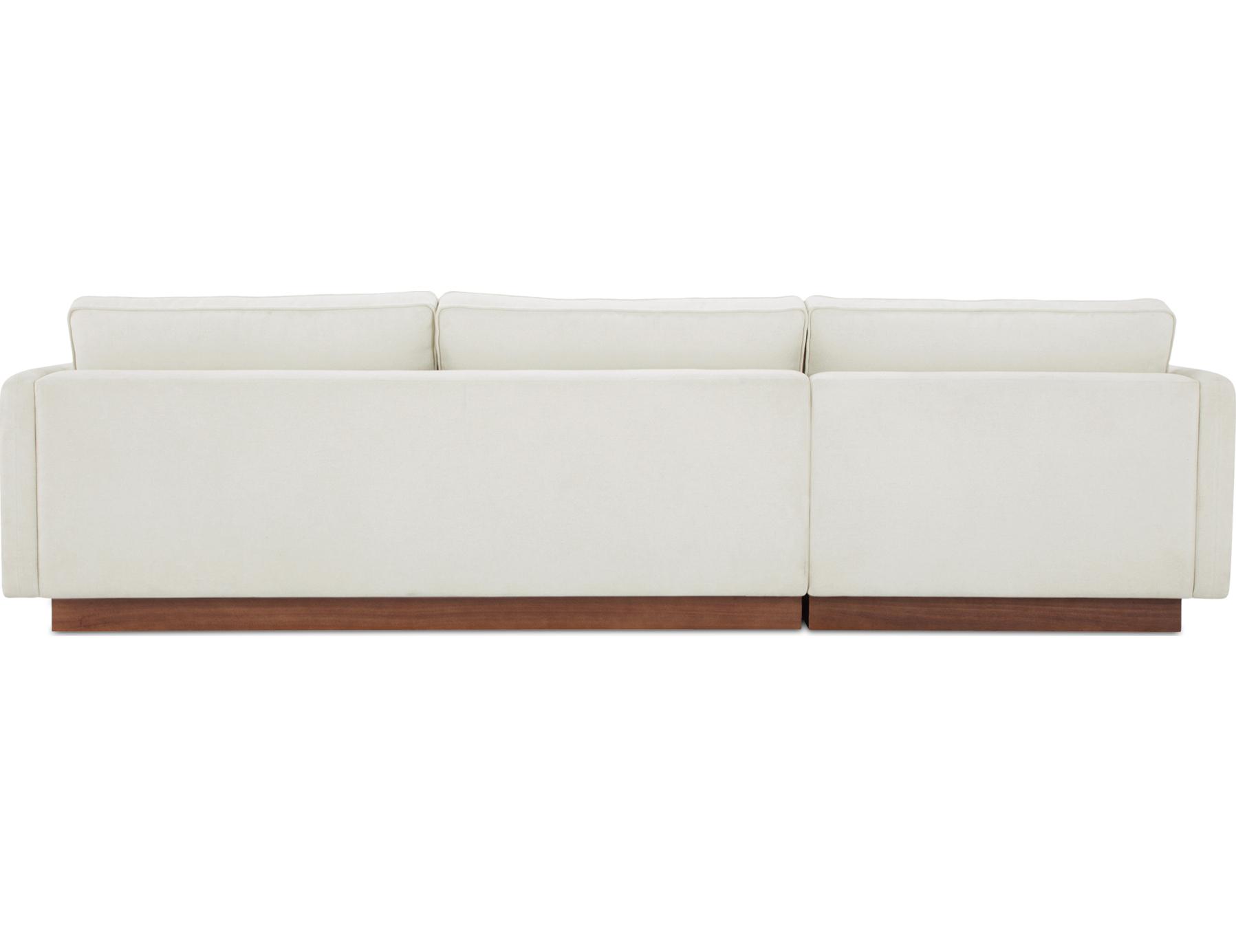 Moe's Home Vernon White Upholstered Sectional Sofa