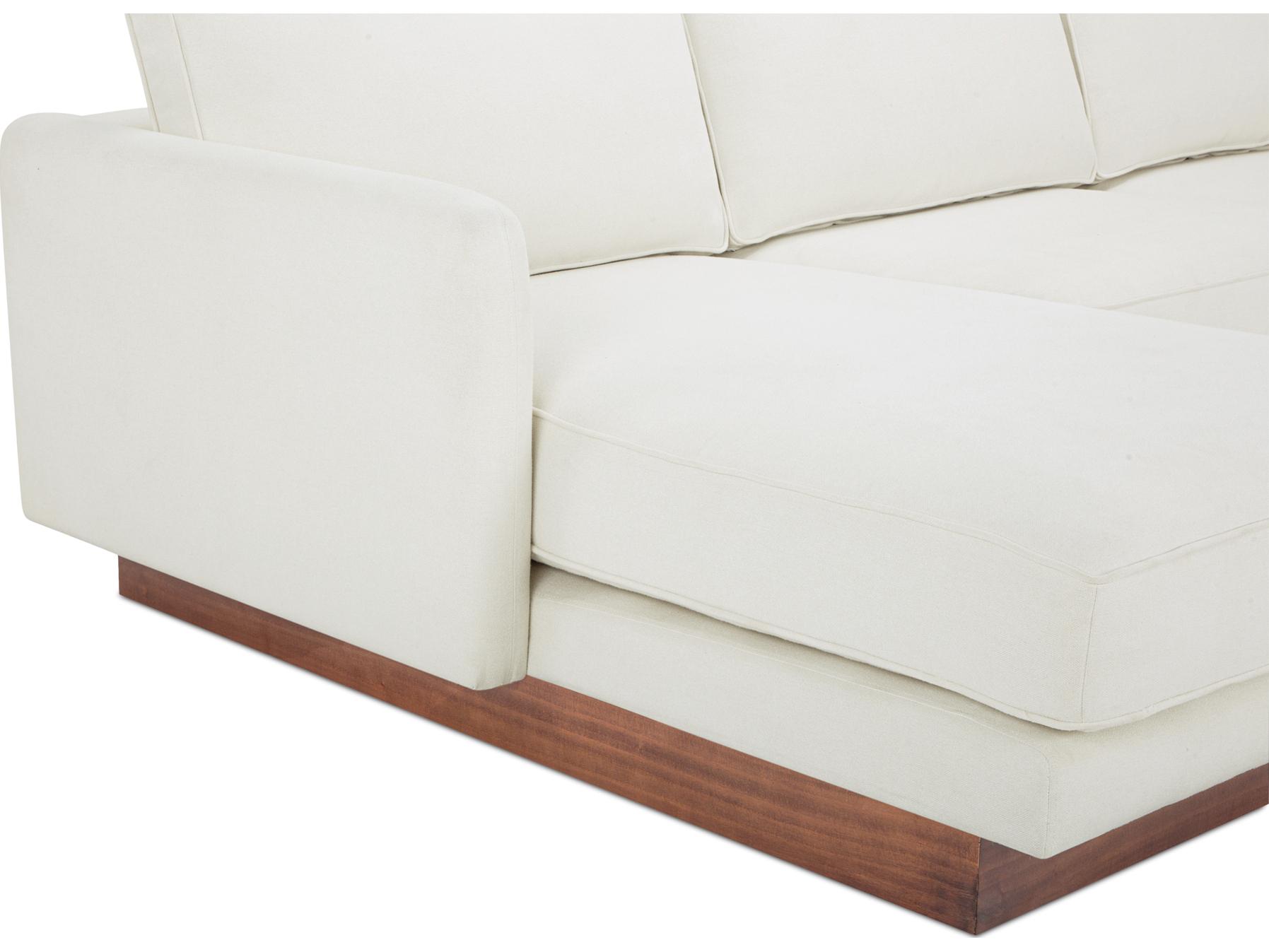 Moe's Home Vernon White Upholstered Sectional Sofa