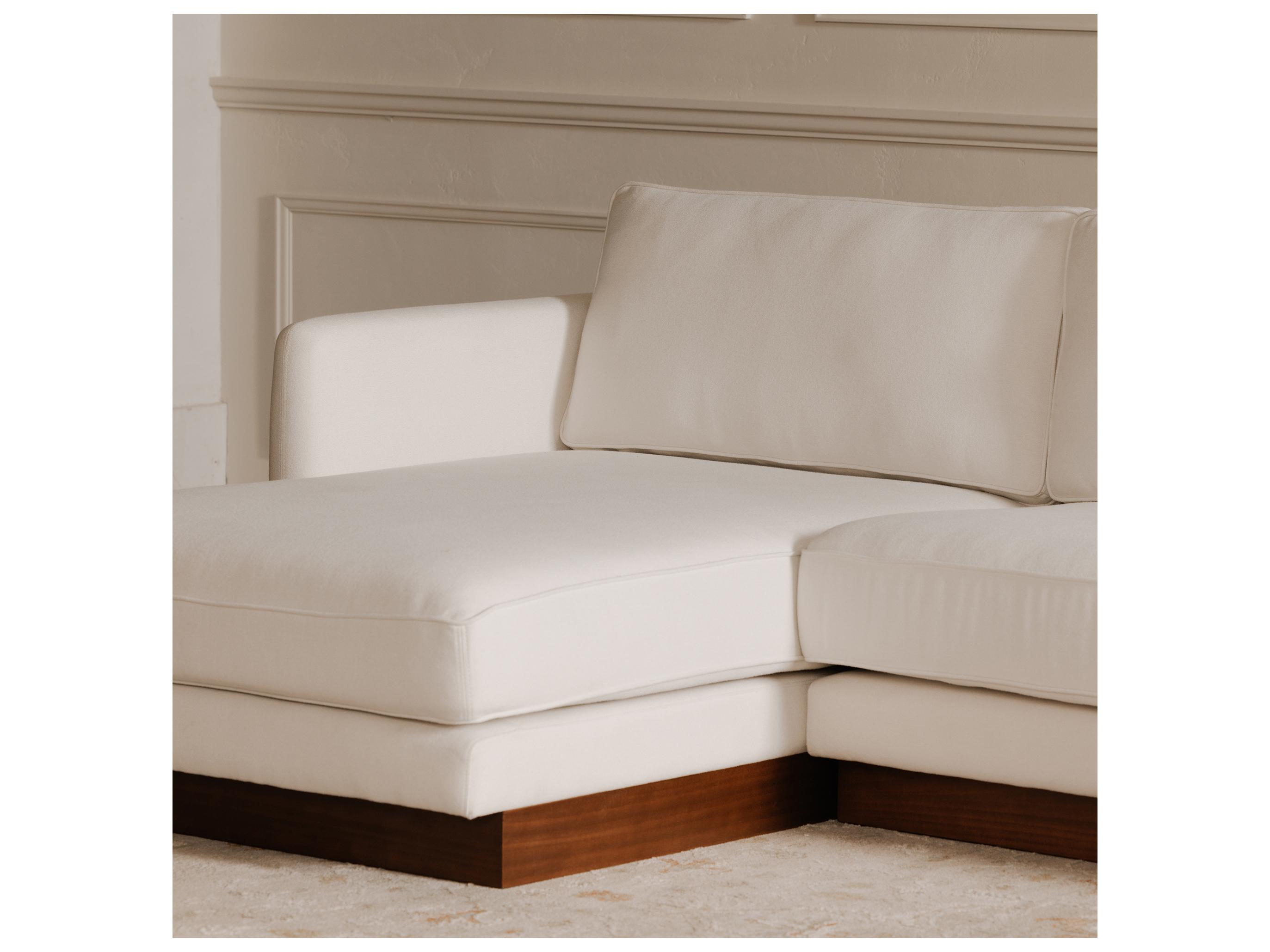 Moe's Home Vernon White Upholstered Right Sectional Sofa